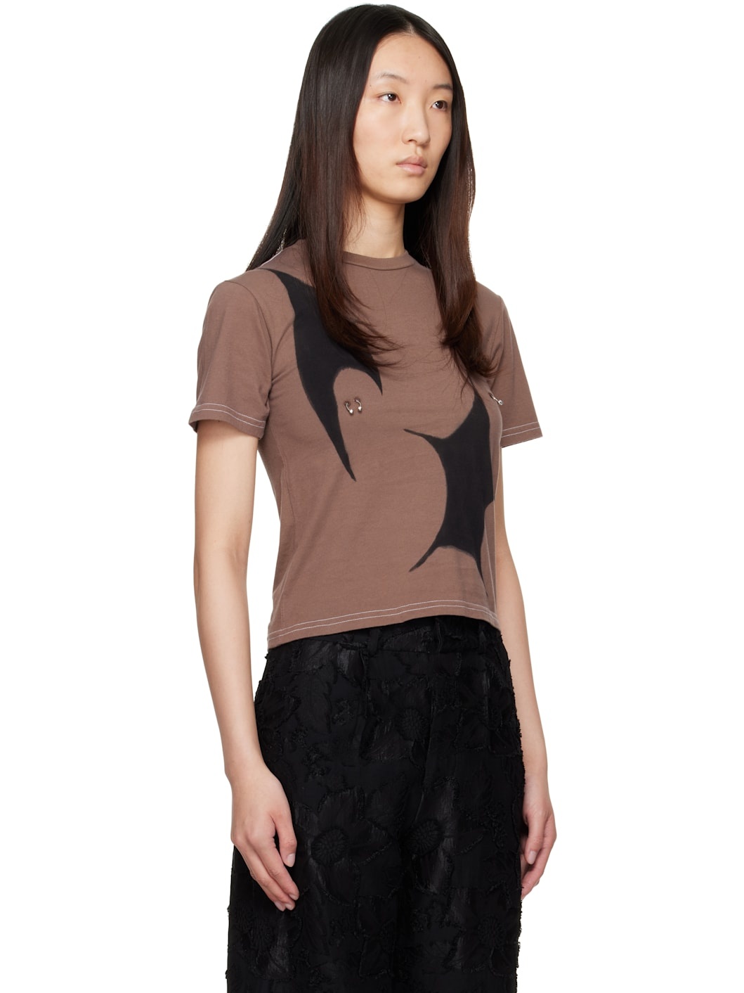 Brown Pierced T-shirt - 2