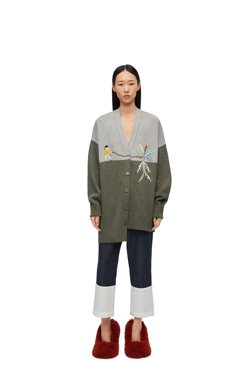 Loewe Asymmetric cardigan in wool outlook