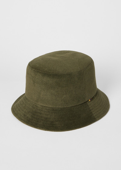 Paul Smith Khaki Cotton-Blend Towelling Bucket Hat outlook