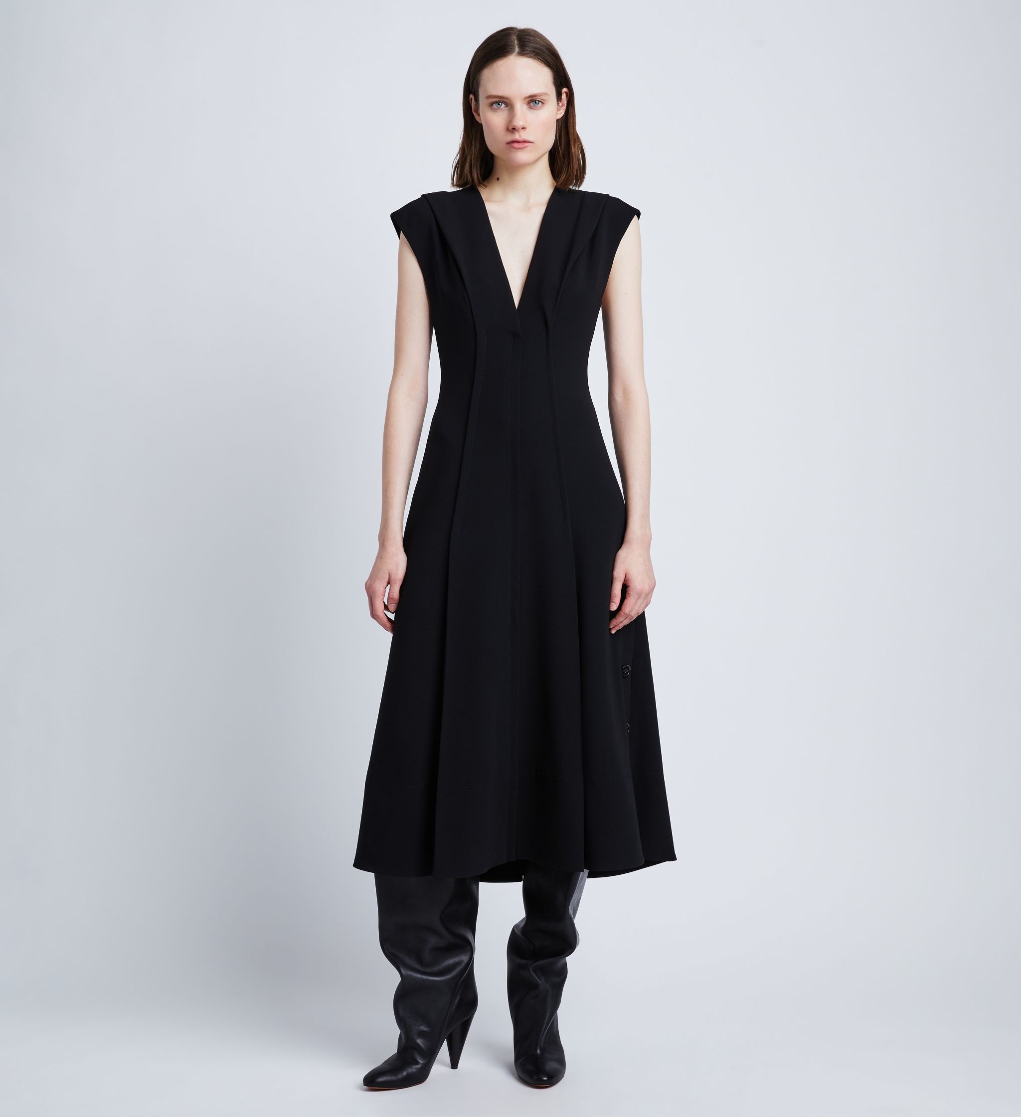 Matte Viscose Crepe Dress - 2