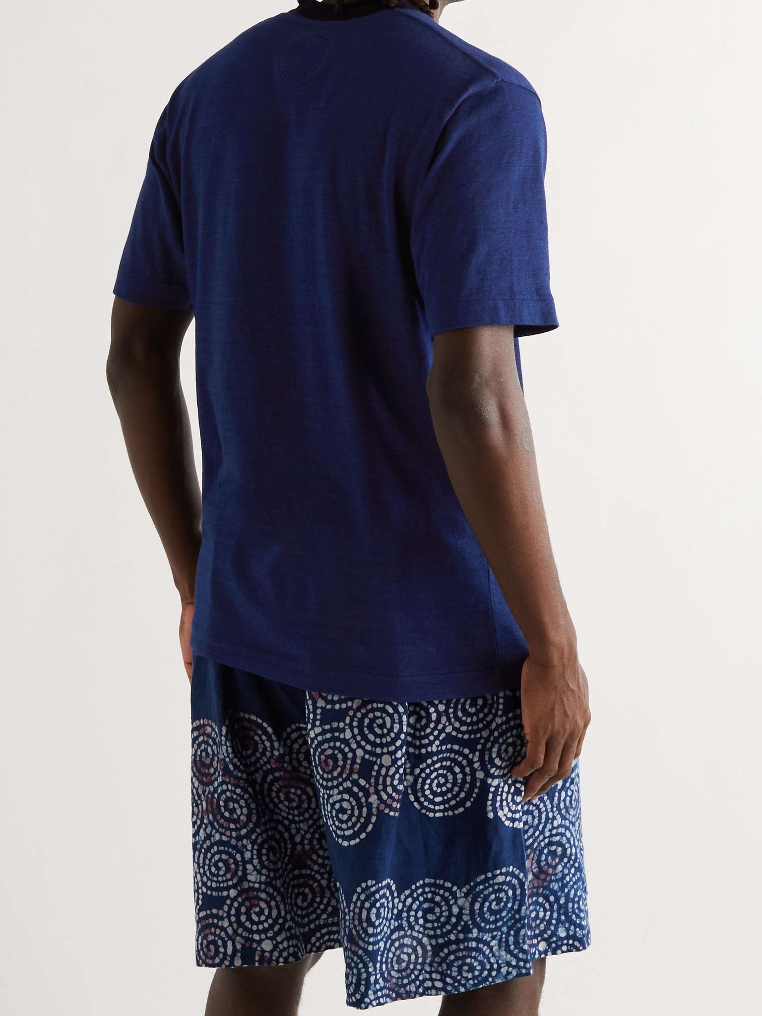 Indigo-Dyed Cotton-Jersey T-Shirt - 4