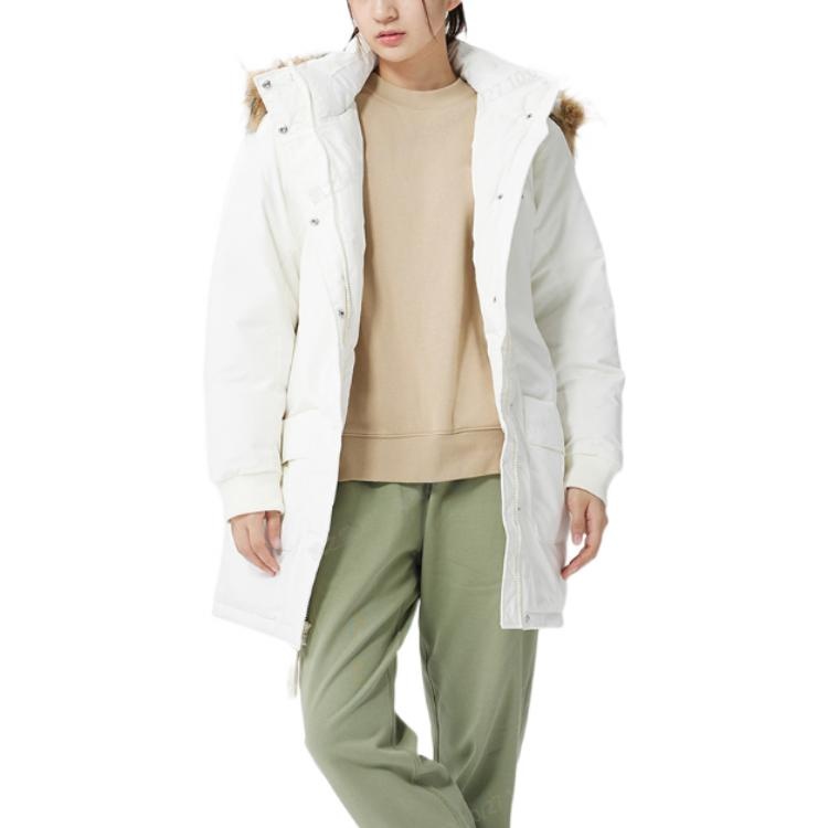(WMNS) New Balance Warm Long Down Jacket 'White' AWJ23345-CRM - 3