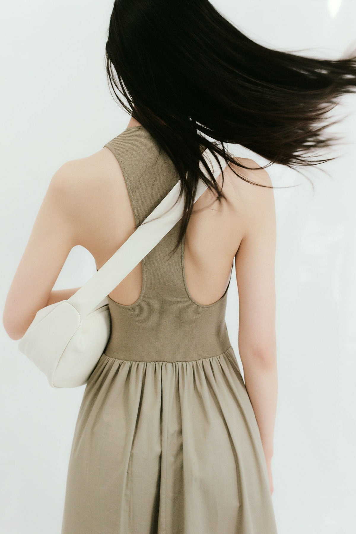 Plunge Neck Dress - Shadow - 6