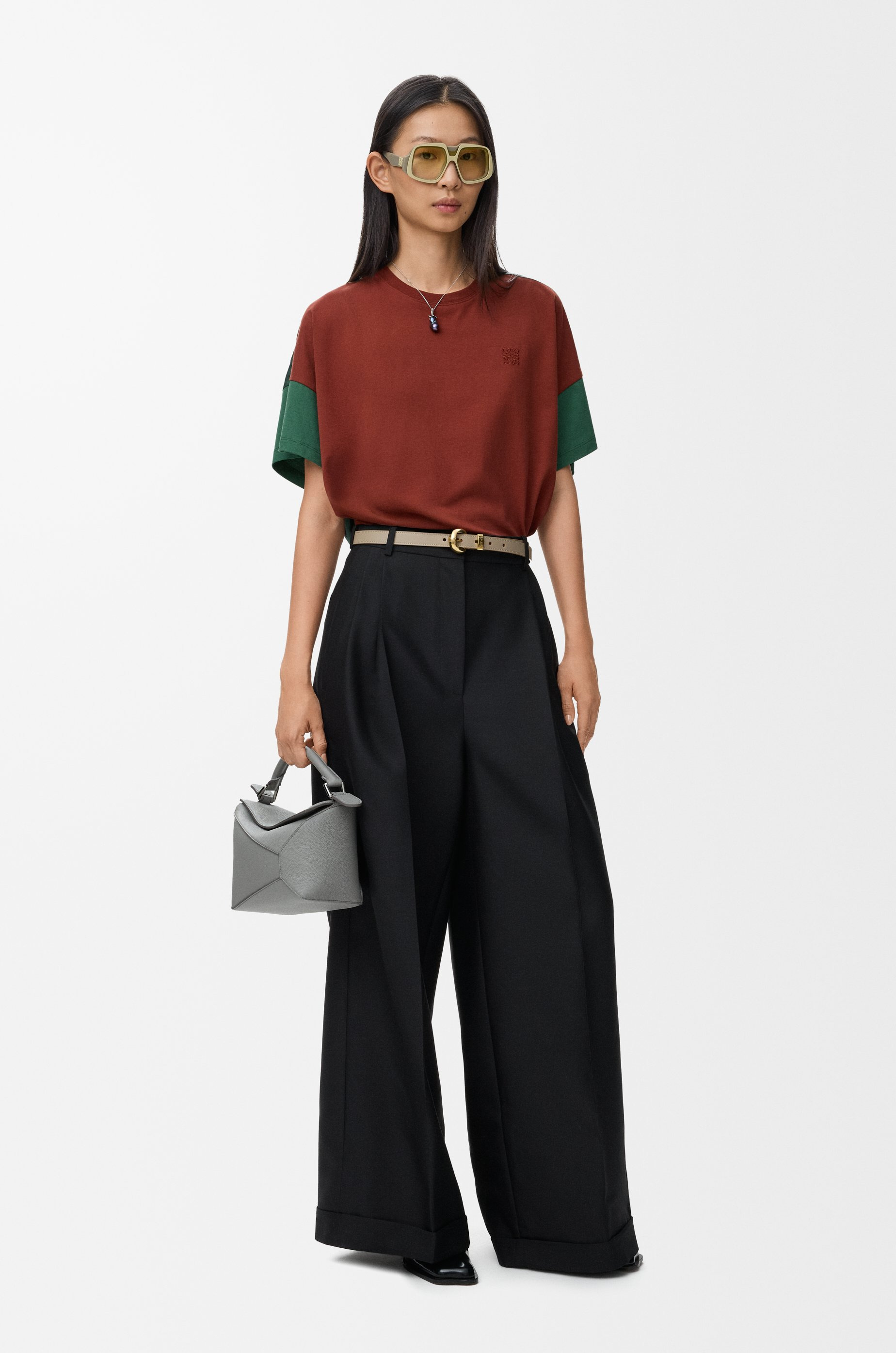 Boxy fit T-shirt in cotton and silk - 2