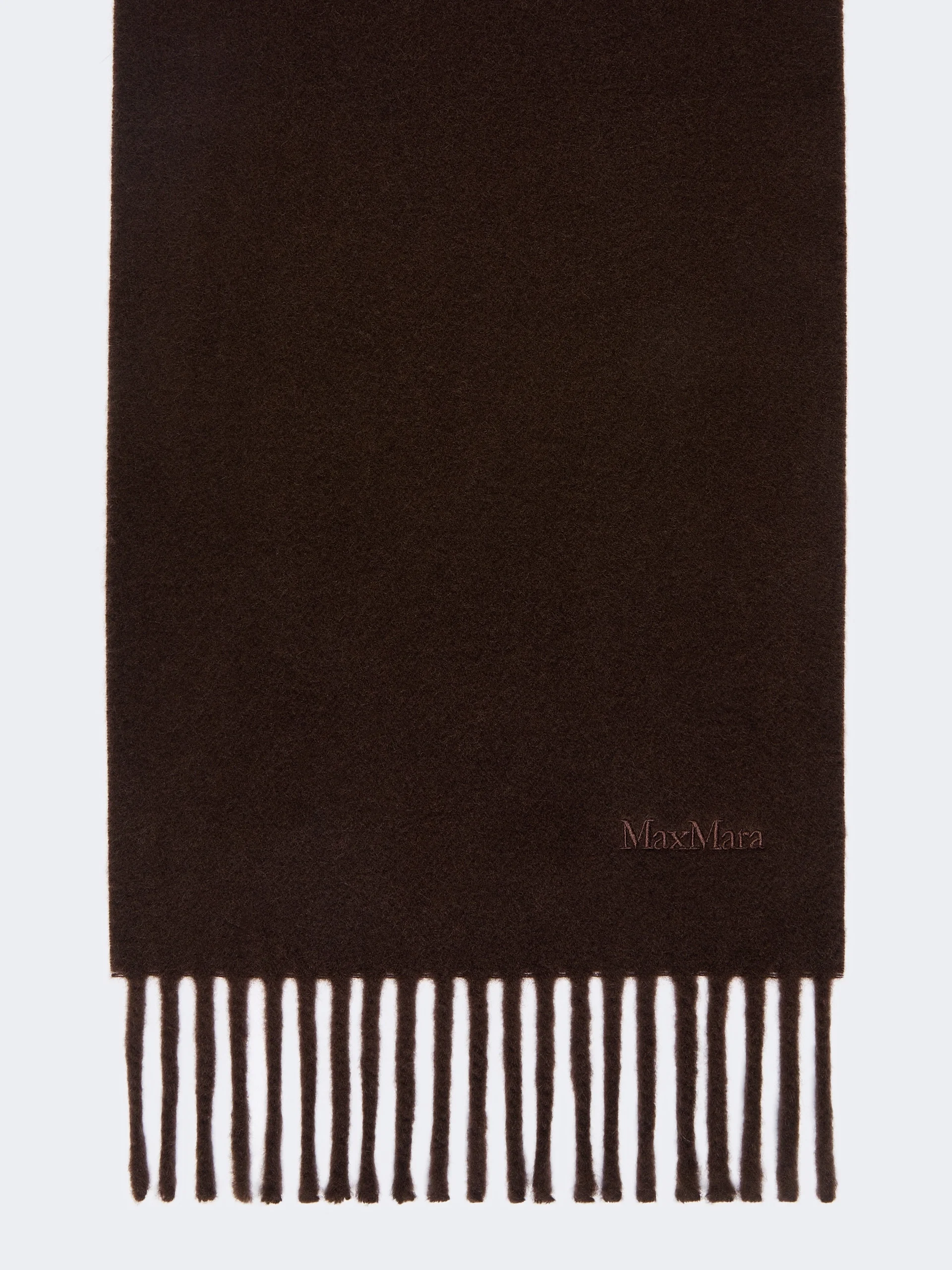 FRAGORE Yarn-dyed wool scarf - BROWN - 1