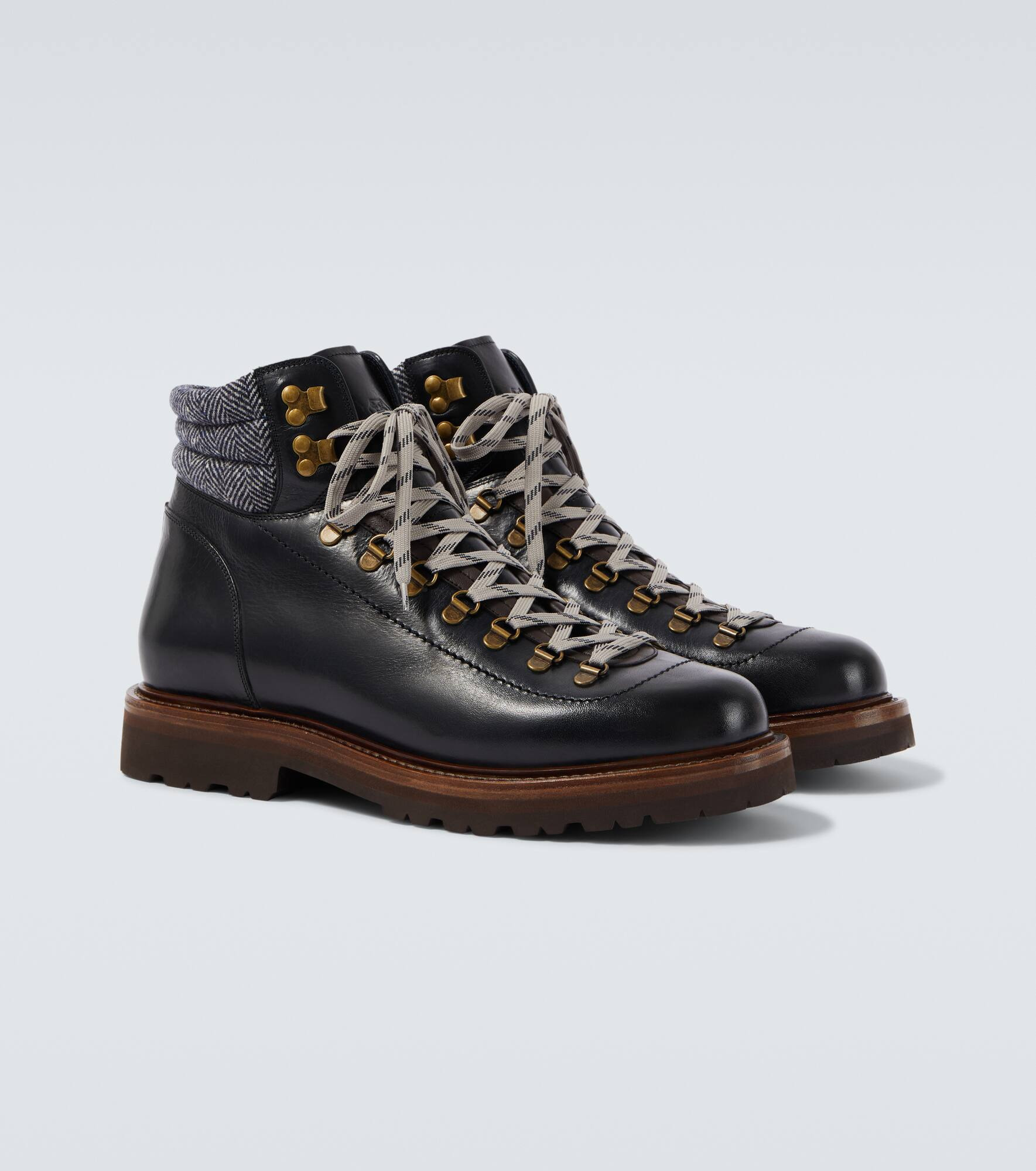 Leather lace-up boots - 5