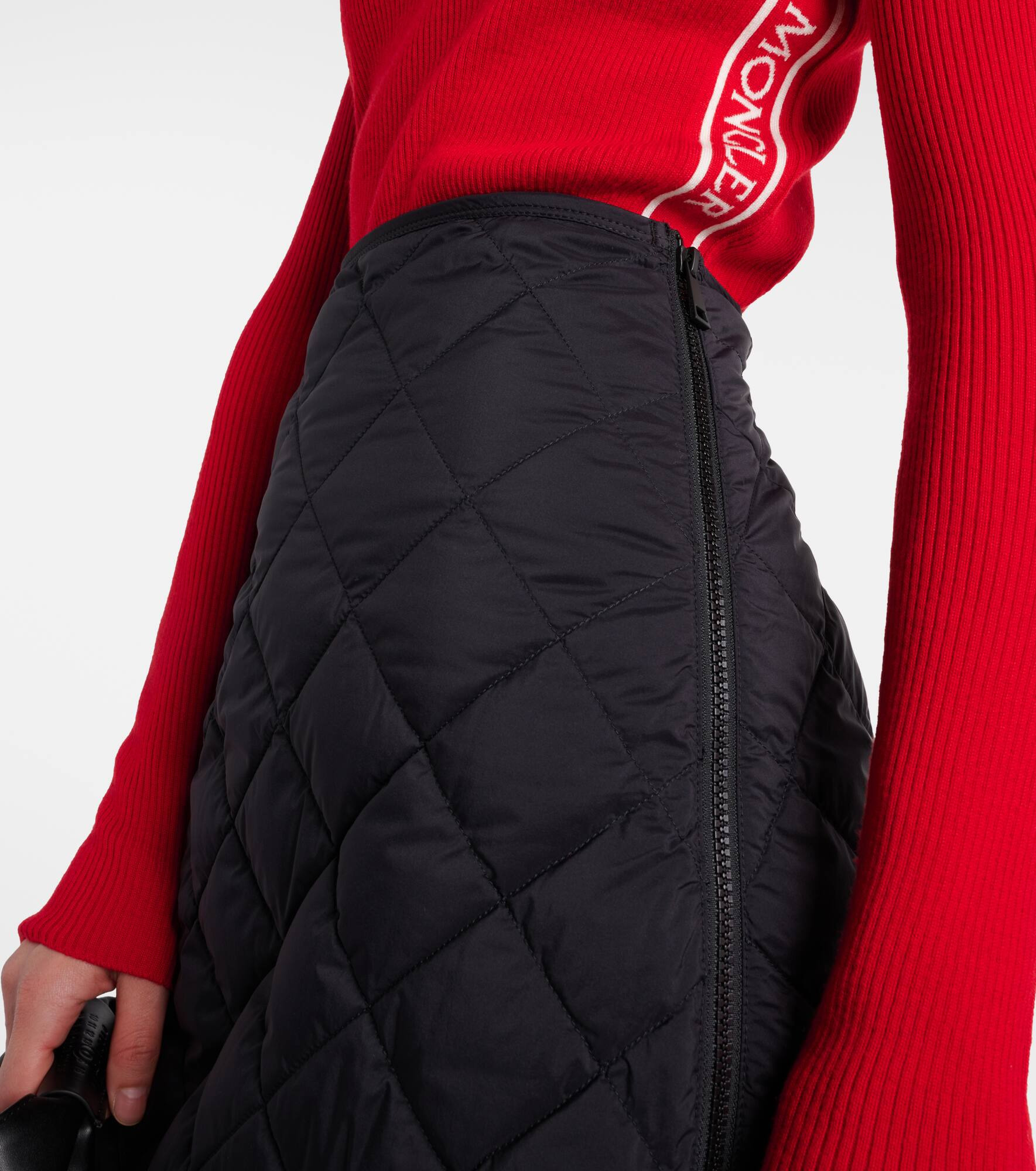 Quilted high-rise skirt - 4
