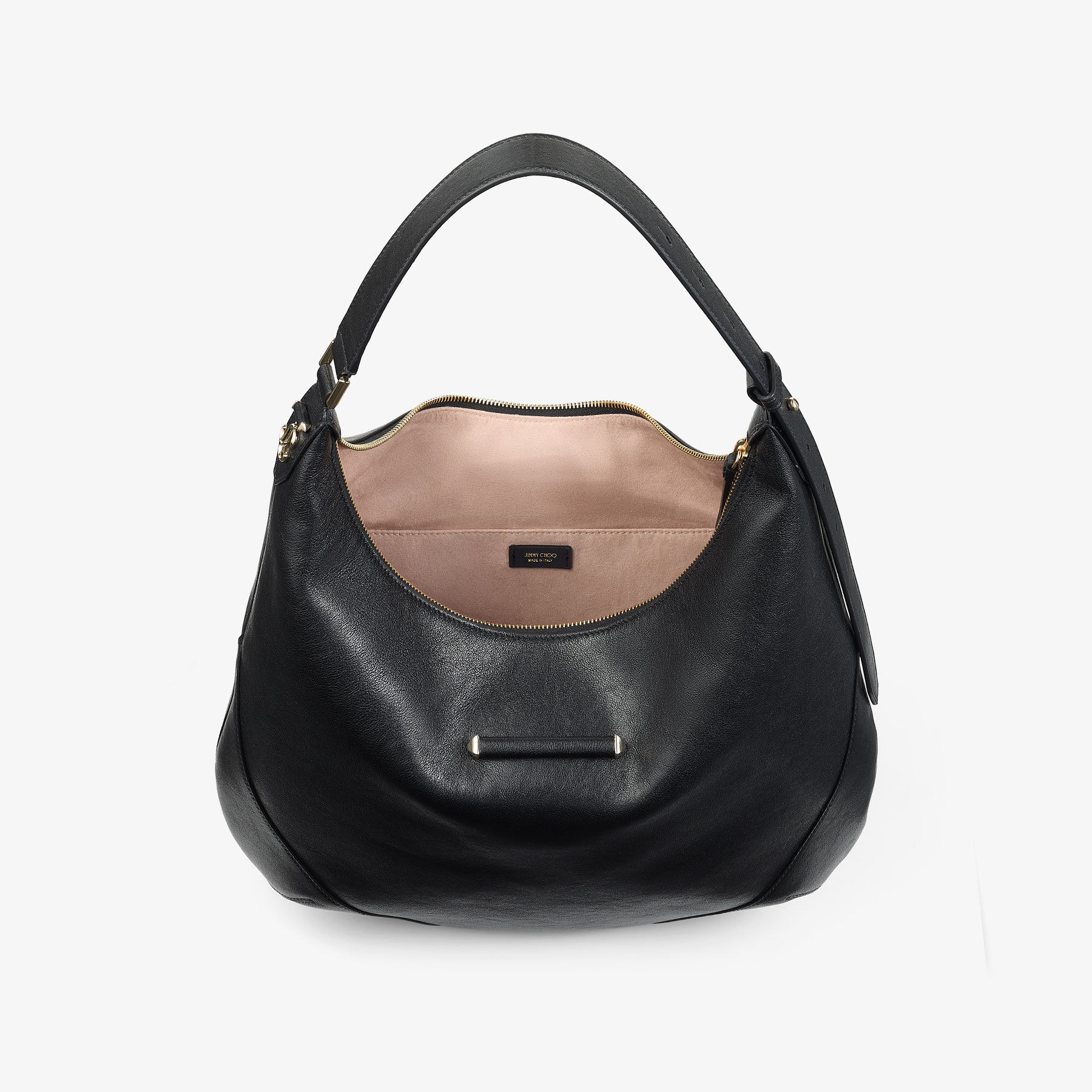 Bar Hobo M
Black Biker Leather Shoulder Bag - 4