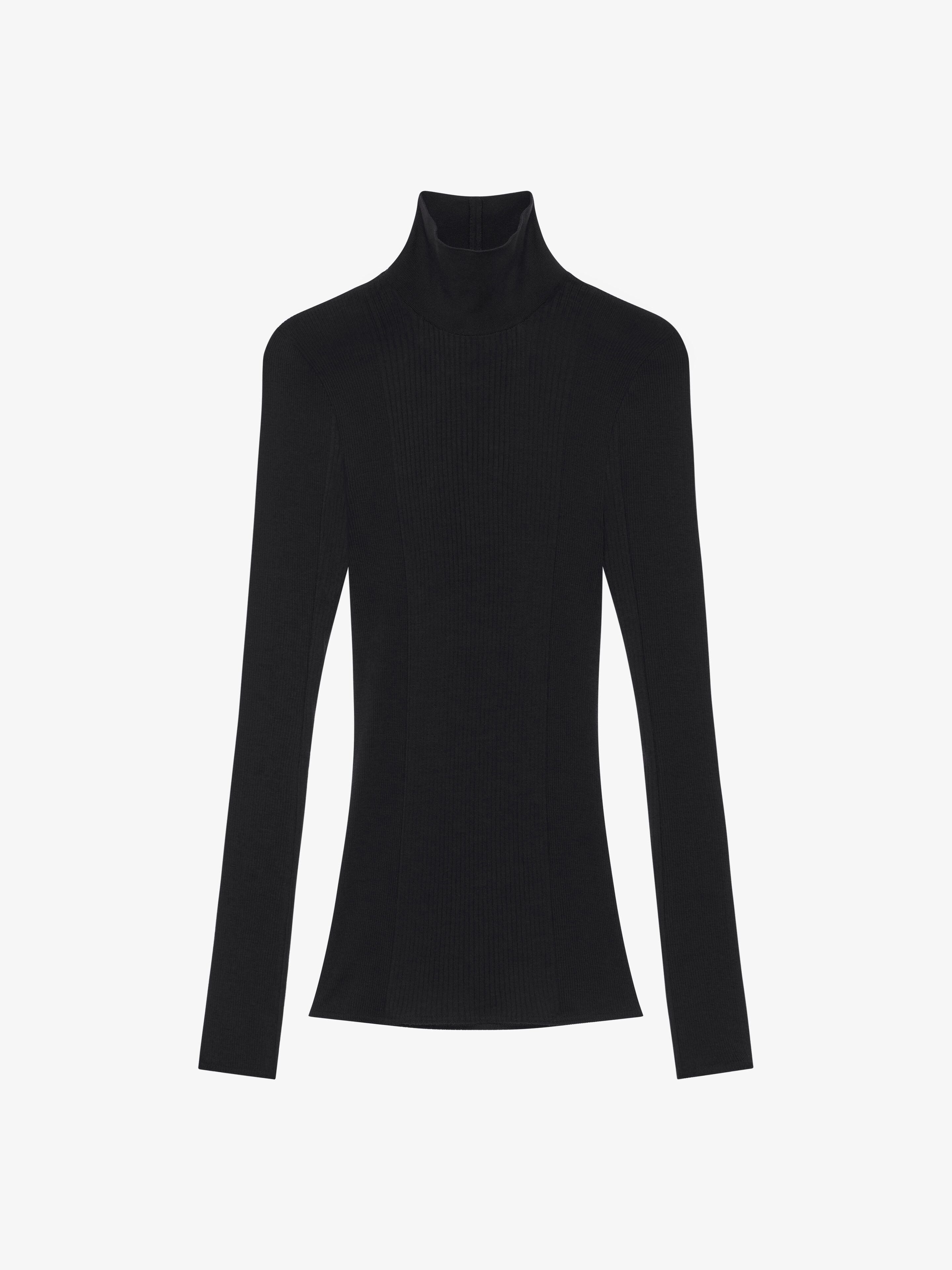 MOCK NECK SWEATER IN TUBULAR KNIT - 1