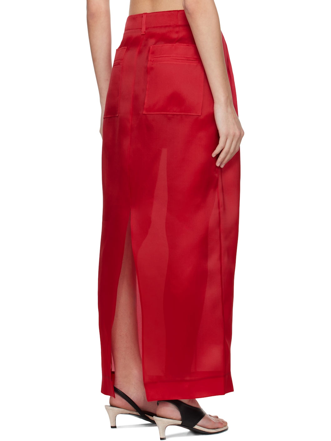 Red Lucian Maxi Skirt - 3