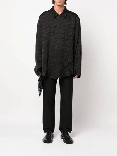 BALENCIAGA long-sleeve jacquard-logo shirt outlook