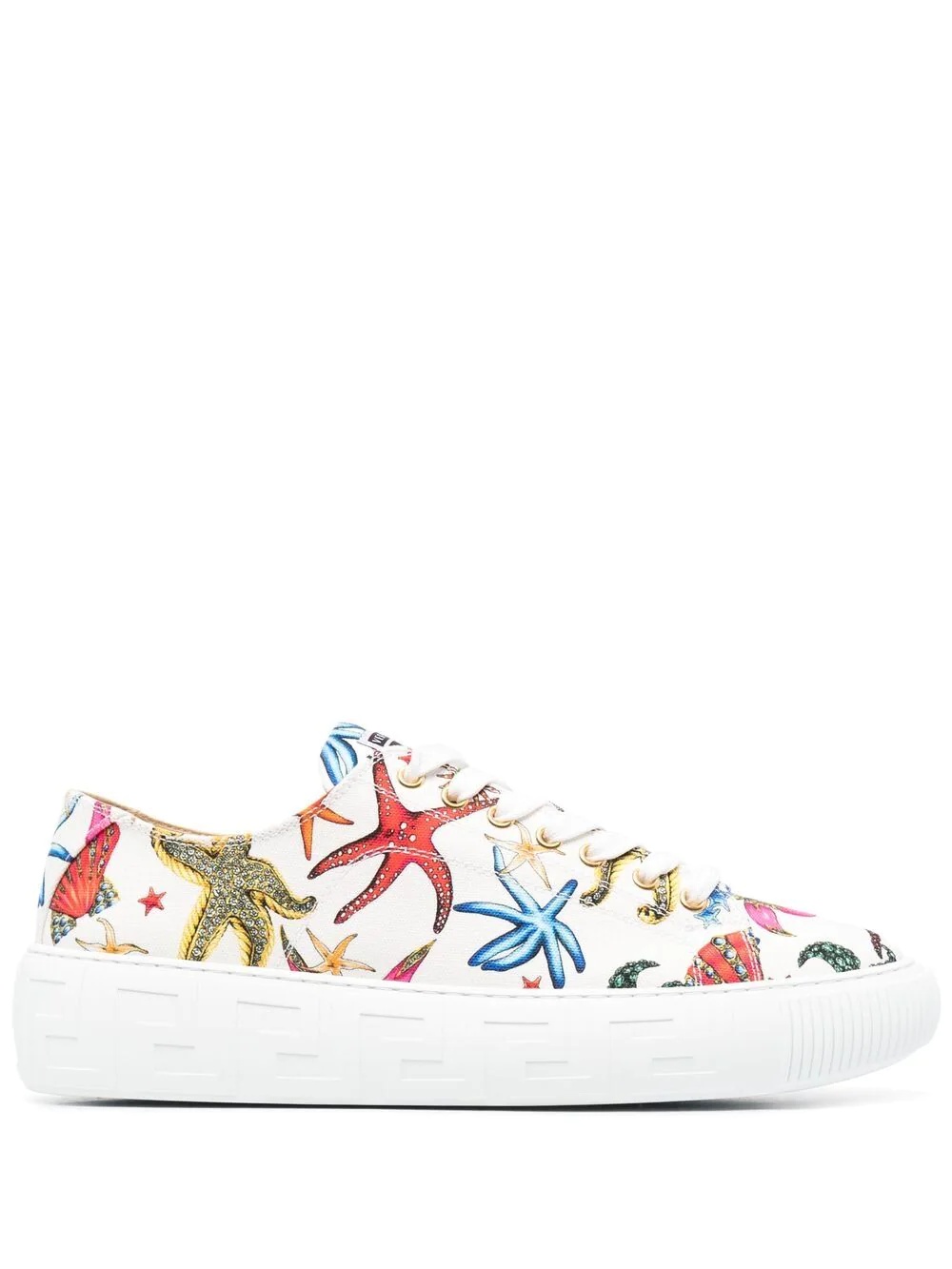 starfish-print sneakers - 1