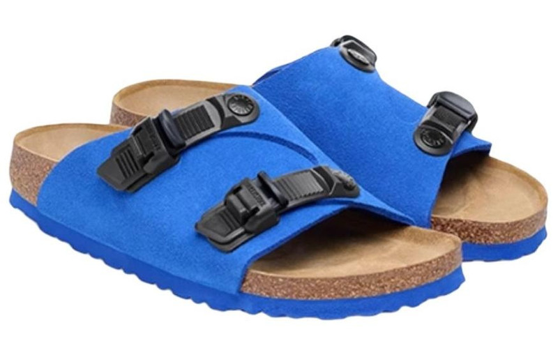 BIRKENSTOCK (WMNS) Birkenstock Zrich Tech Suede Leather Narrow Fit Sandals 'Blue' 1026816 outlook