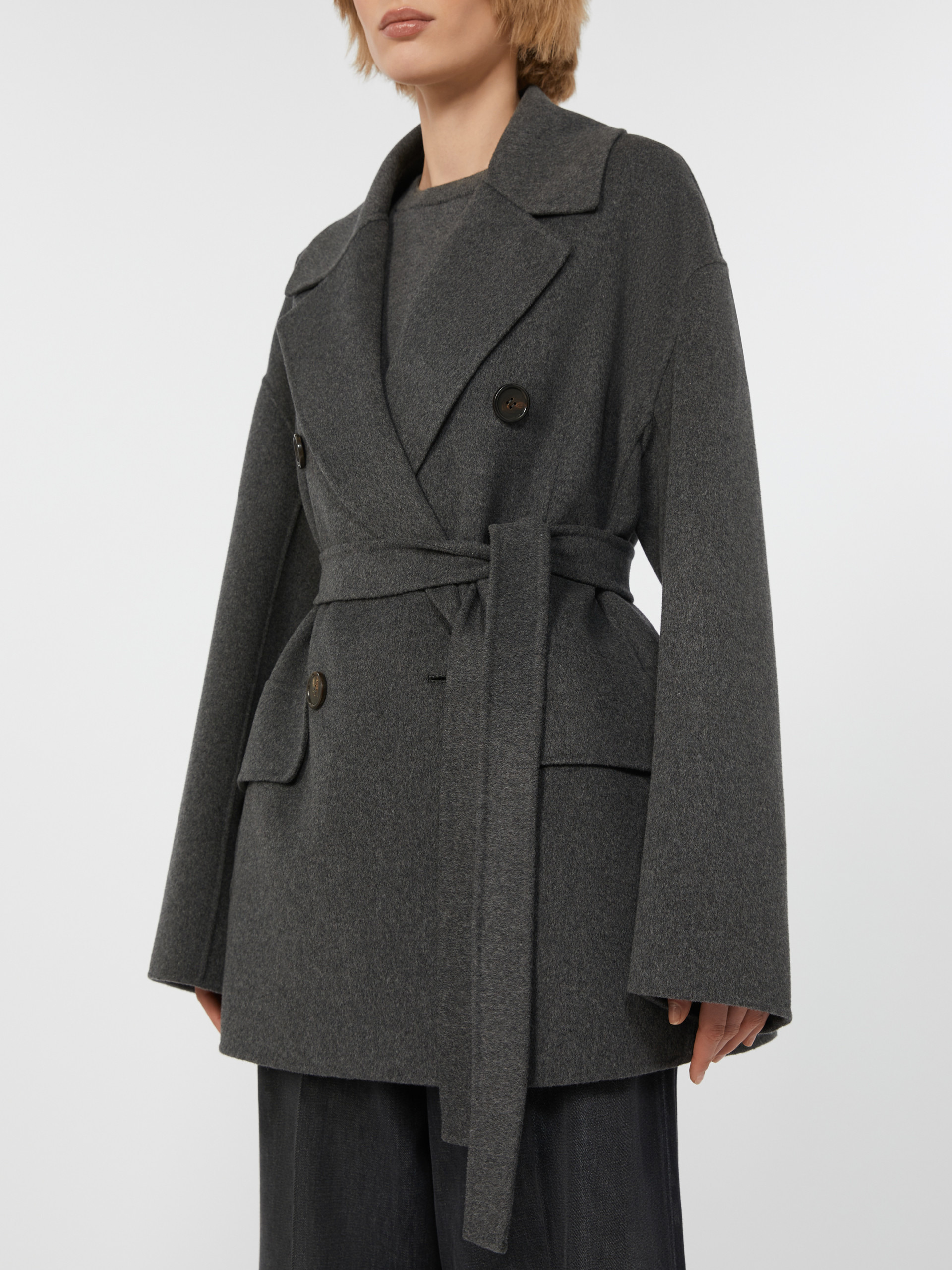 ORNELLA Wool drap double-breasted jacket - 5