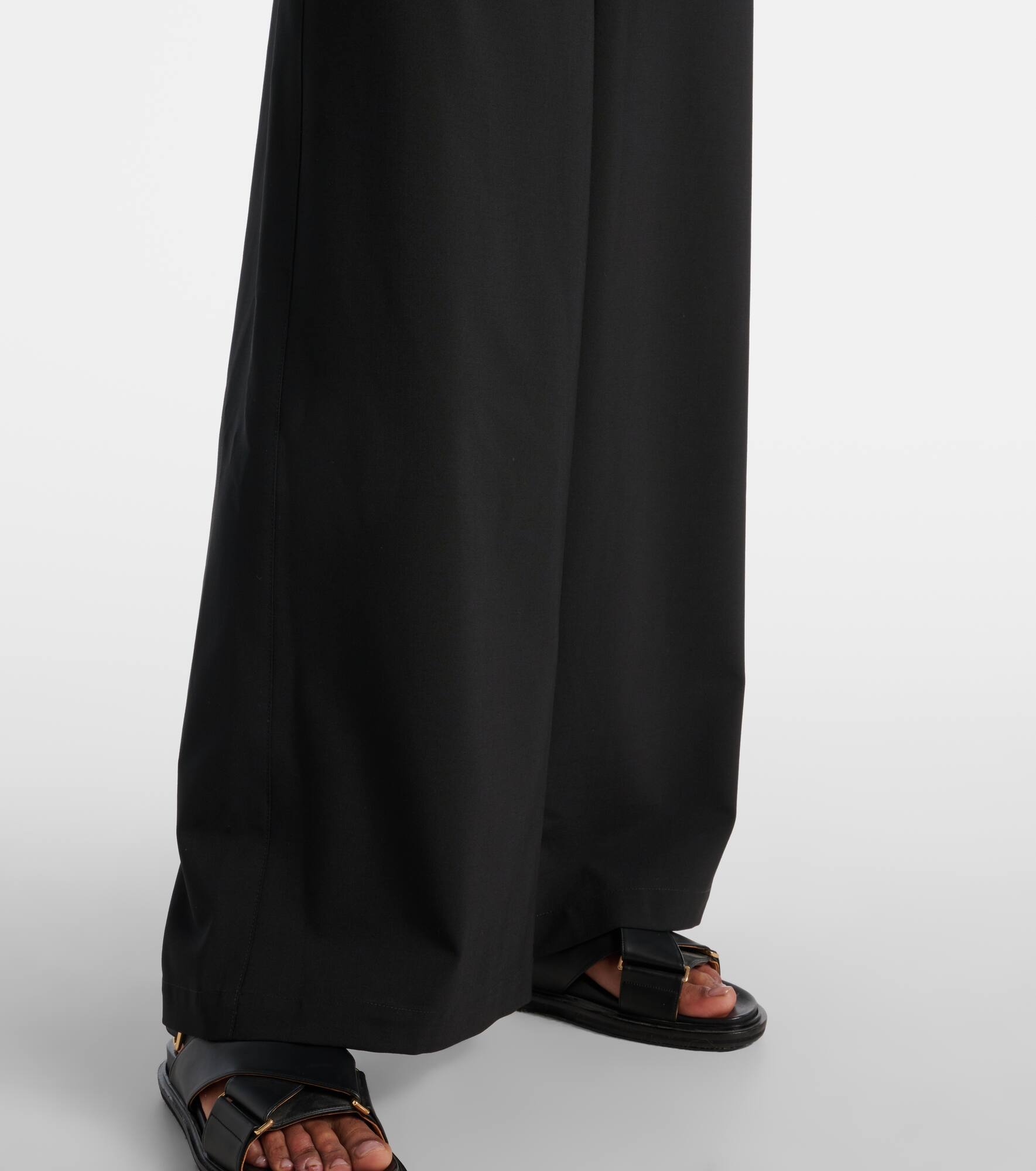 High-rise gingham wide-leg pants - 5