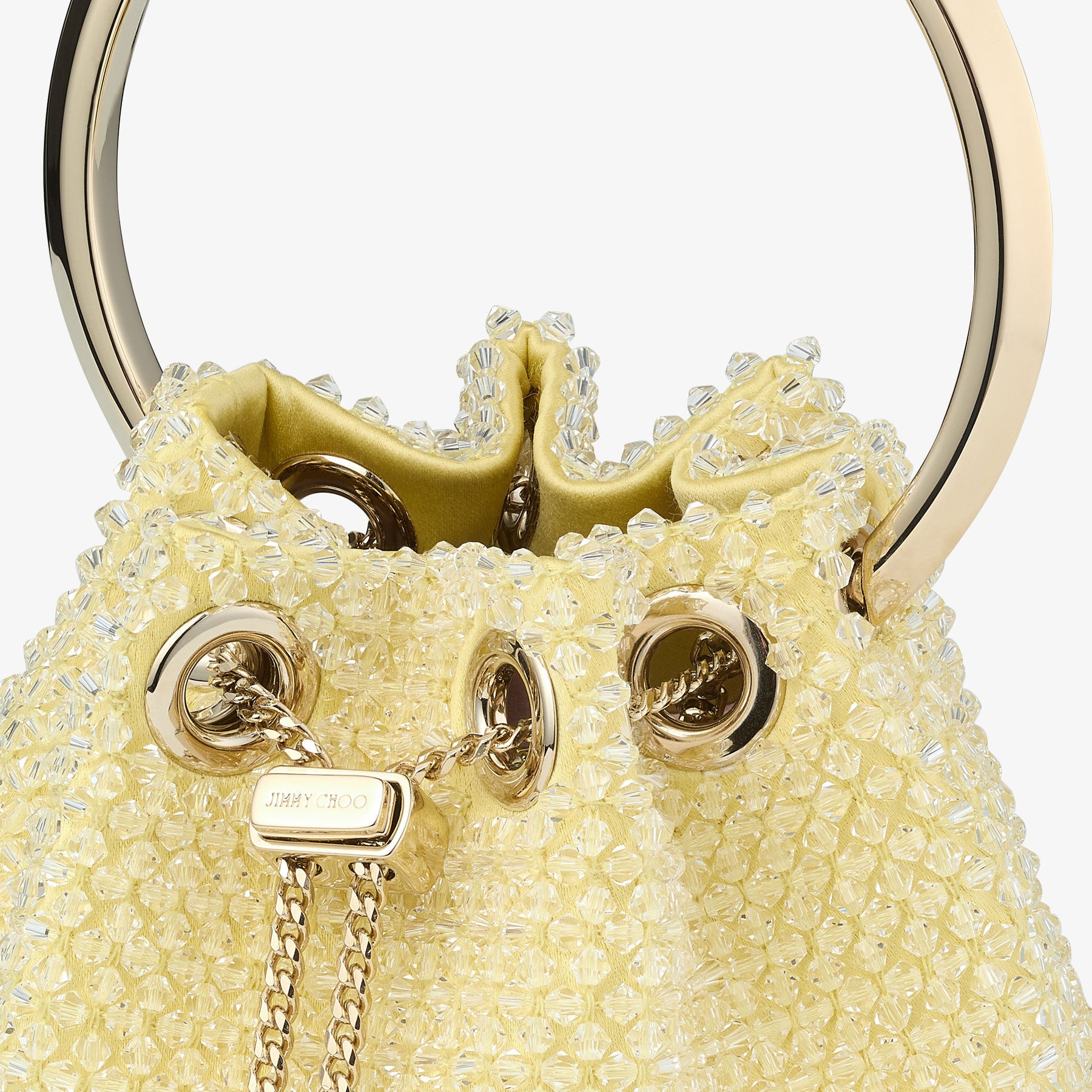 Micro Bon Bon
Yellow Embroidered Satin Mini Bag - 3