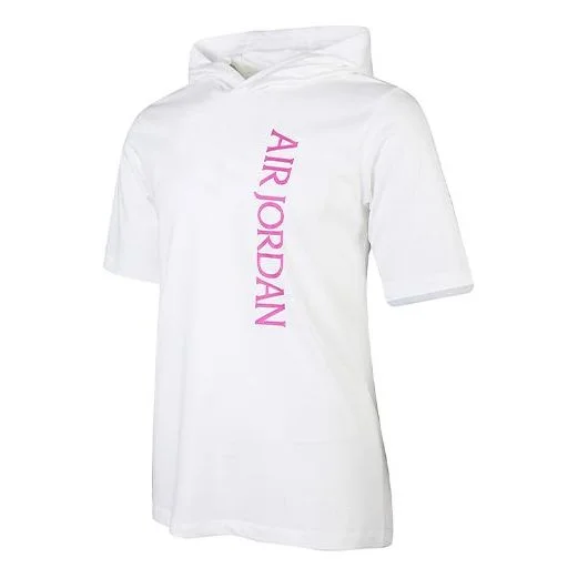 Air Jordan Sports Breathable Casual hooded Short Sleeve White CZ5056-101 - 1
