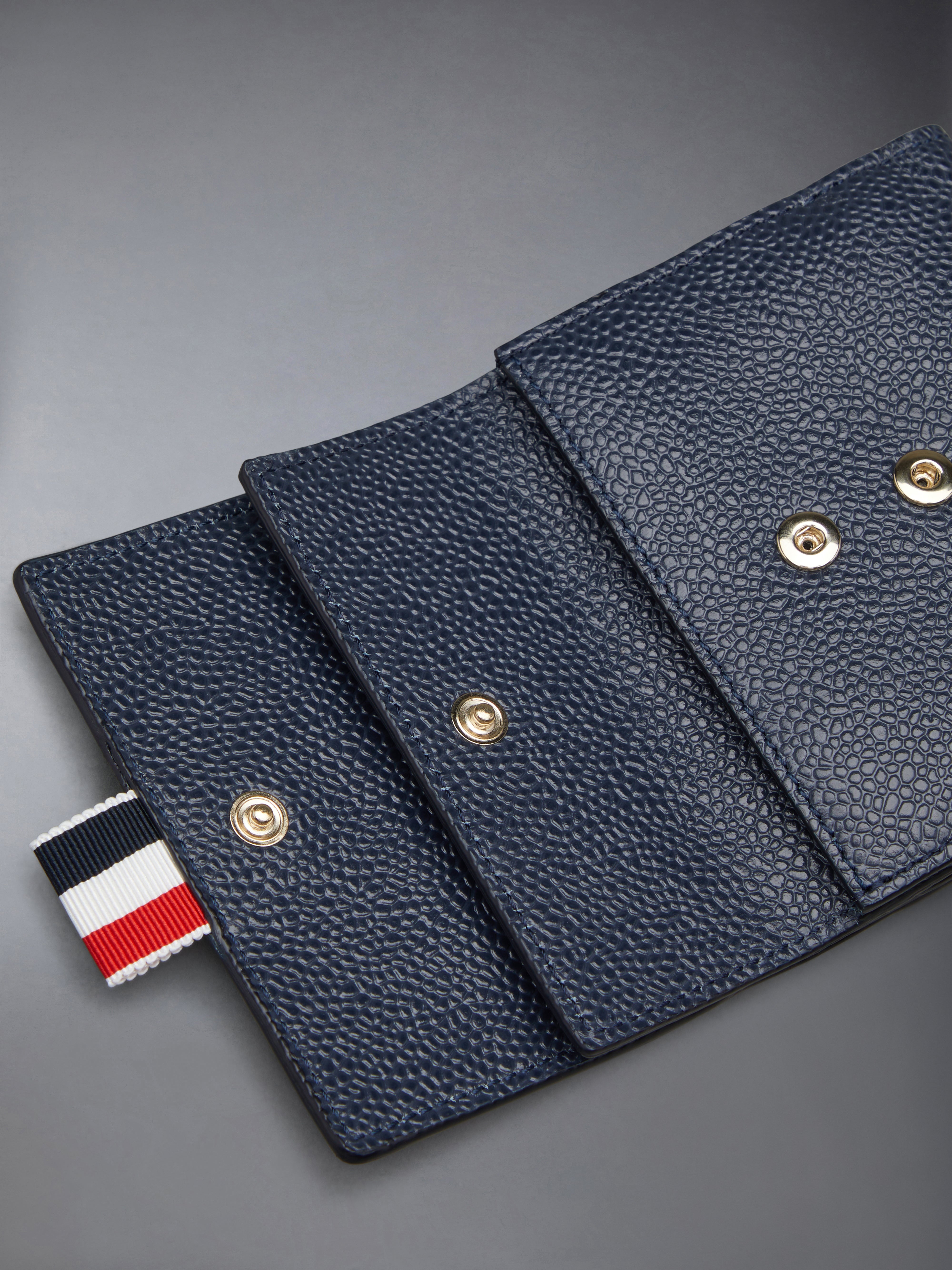 PEBBLE GRAIN COIN COMPARTMENT SMALL PURSE 4