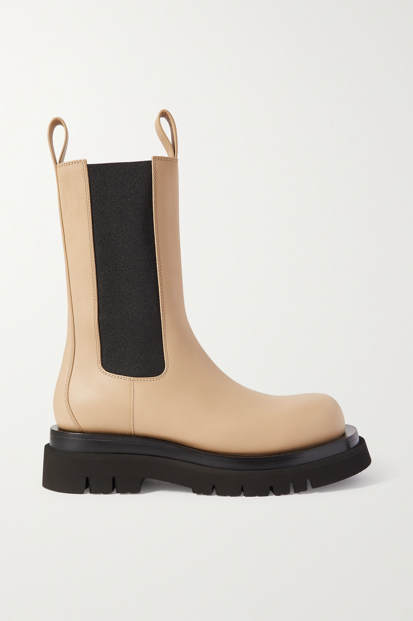 Tire rubber-trimmed leather Chelsea boots - 1