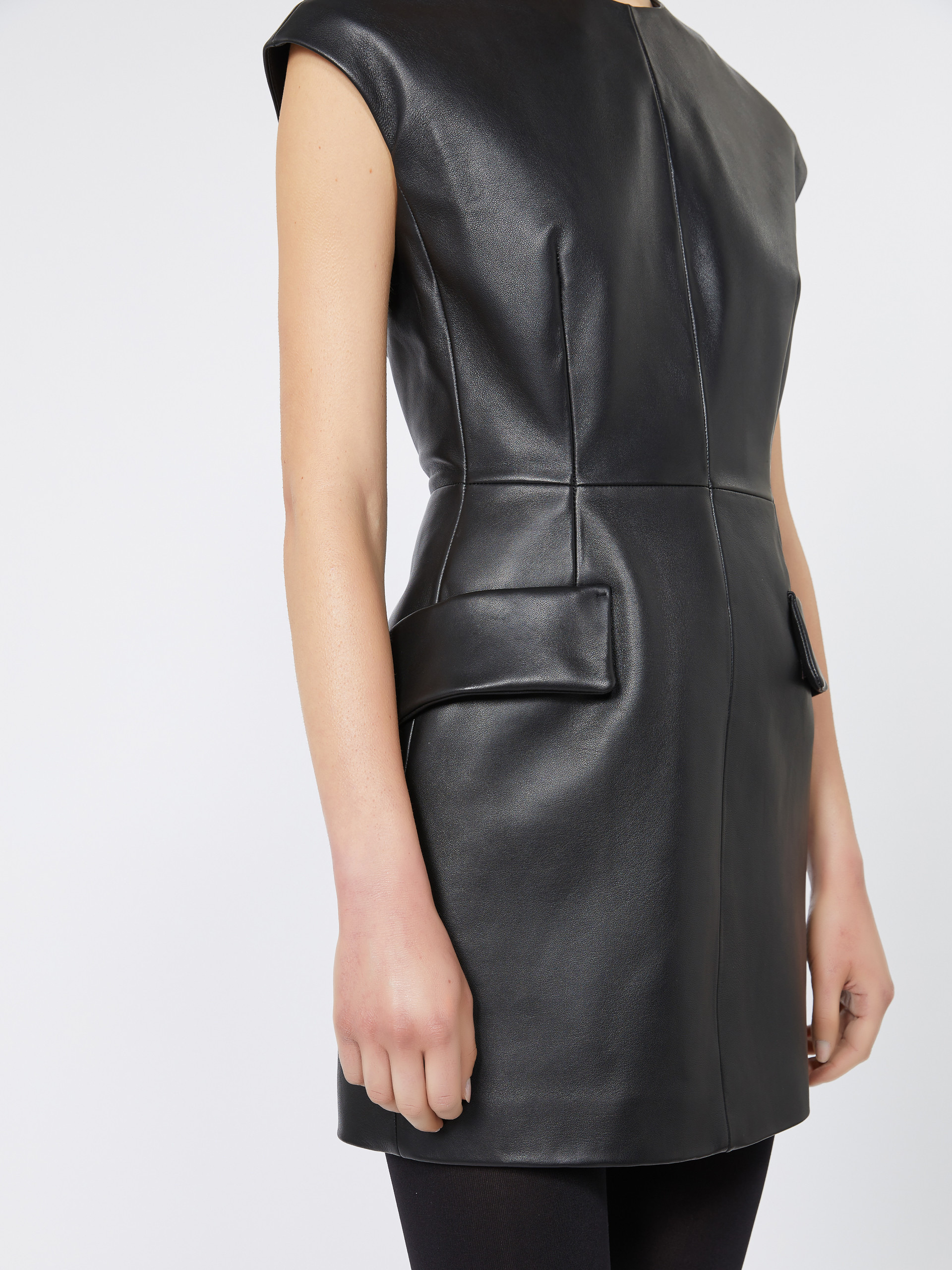TEFRITE02 Sleeveless nappa leather dress - KLEPSYDRA CAPSULE - 6
