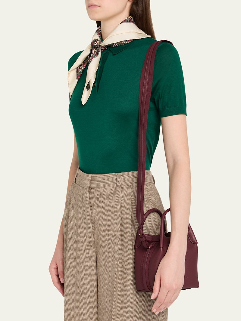 Loro Piana Bale Micro Grain Leather Crossbody Bag outlook