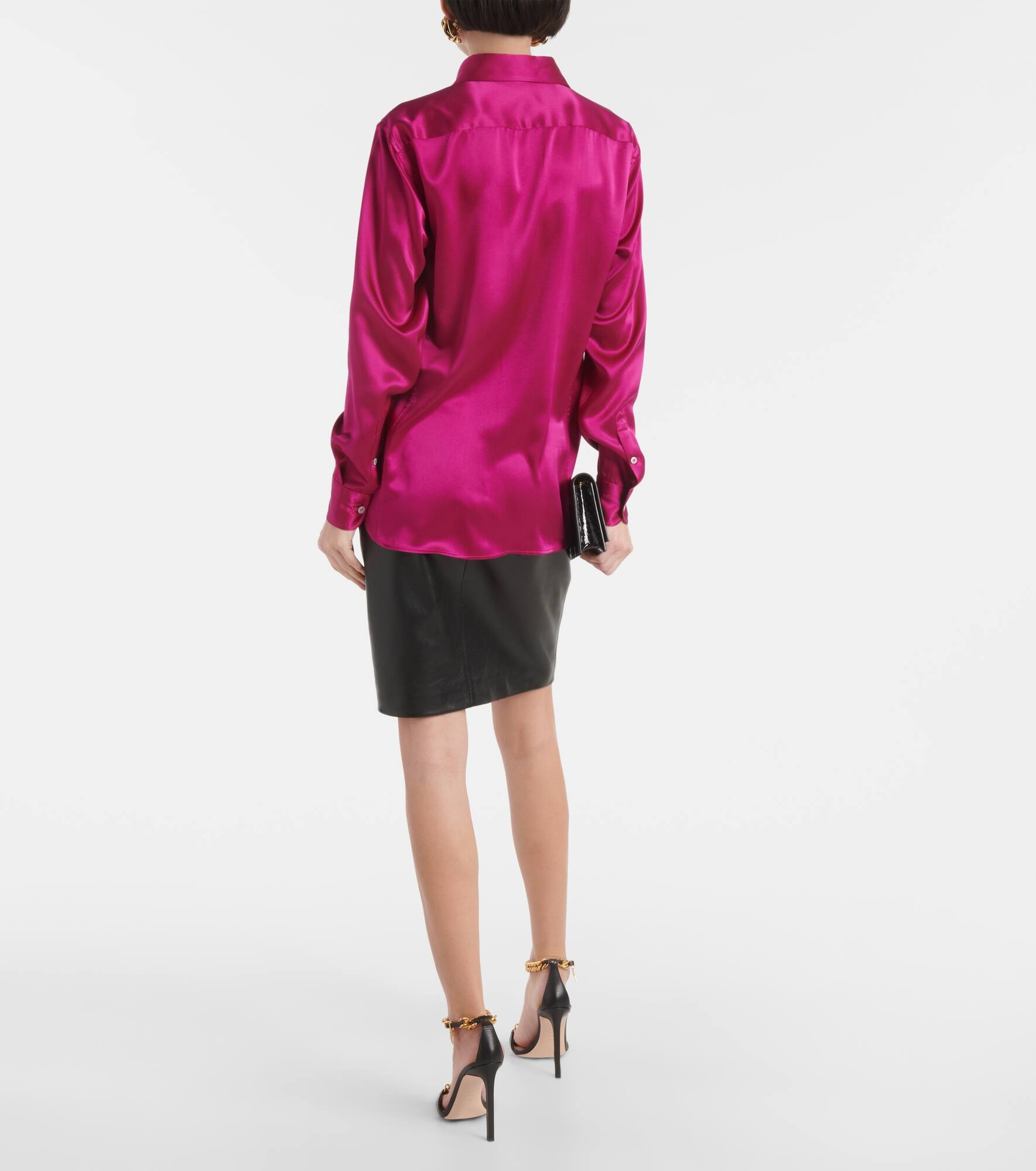 Silk satin shirt - 3