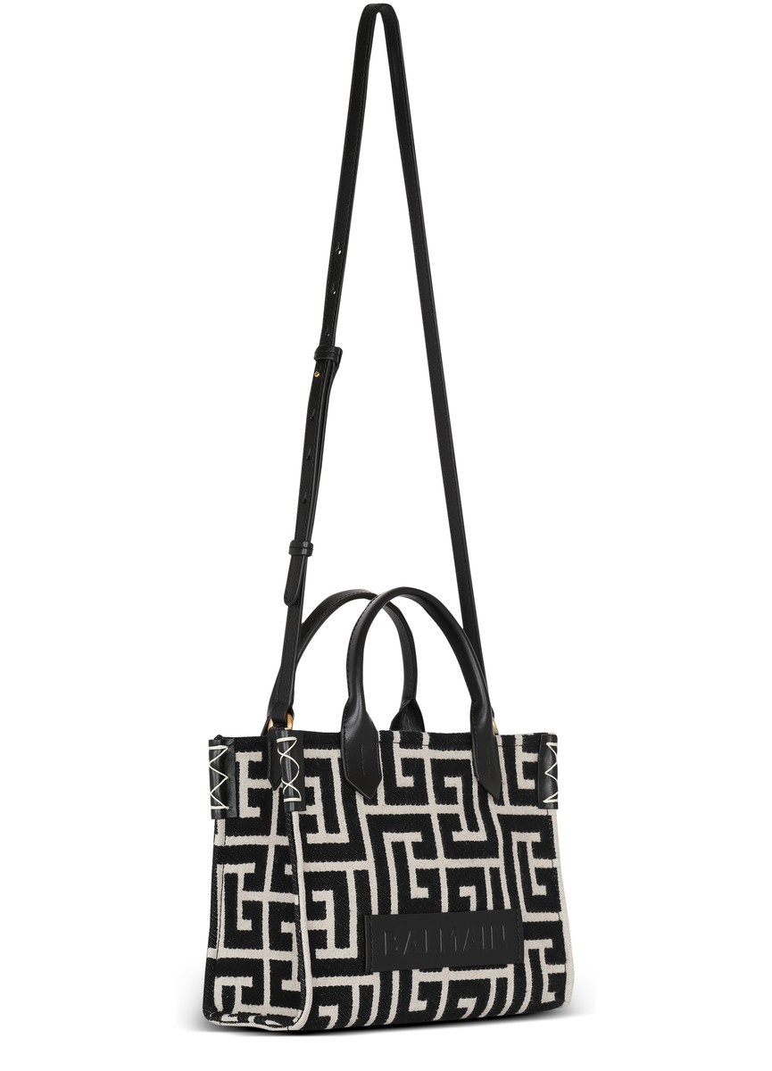 B-Army bag in monogrammed jacquard and leather - 3