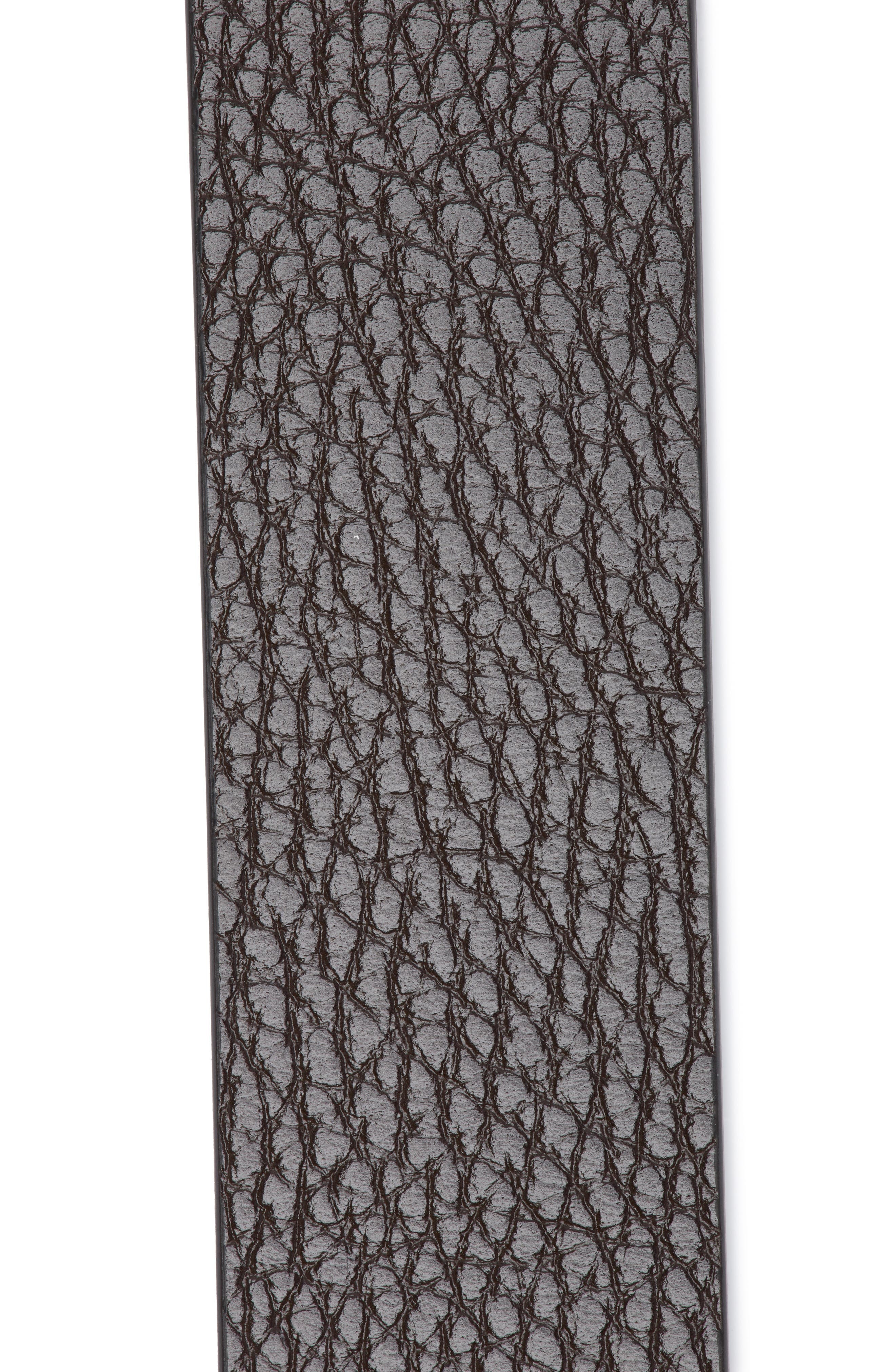 FERRAGAMO Square Animation Leather Belt in Moro Concrete at Nordstrom - 2