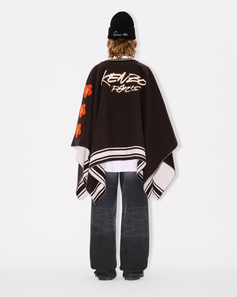 'Kenzo x Futura 2000' poncho in wool 4