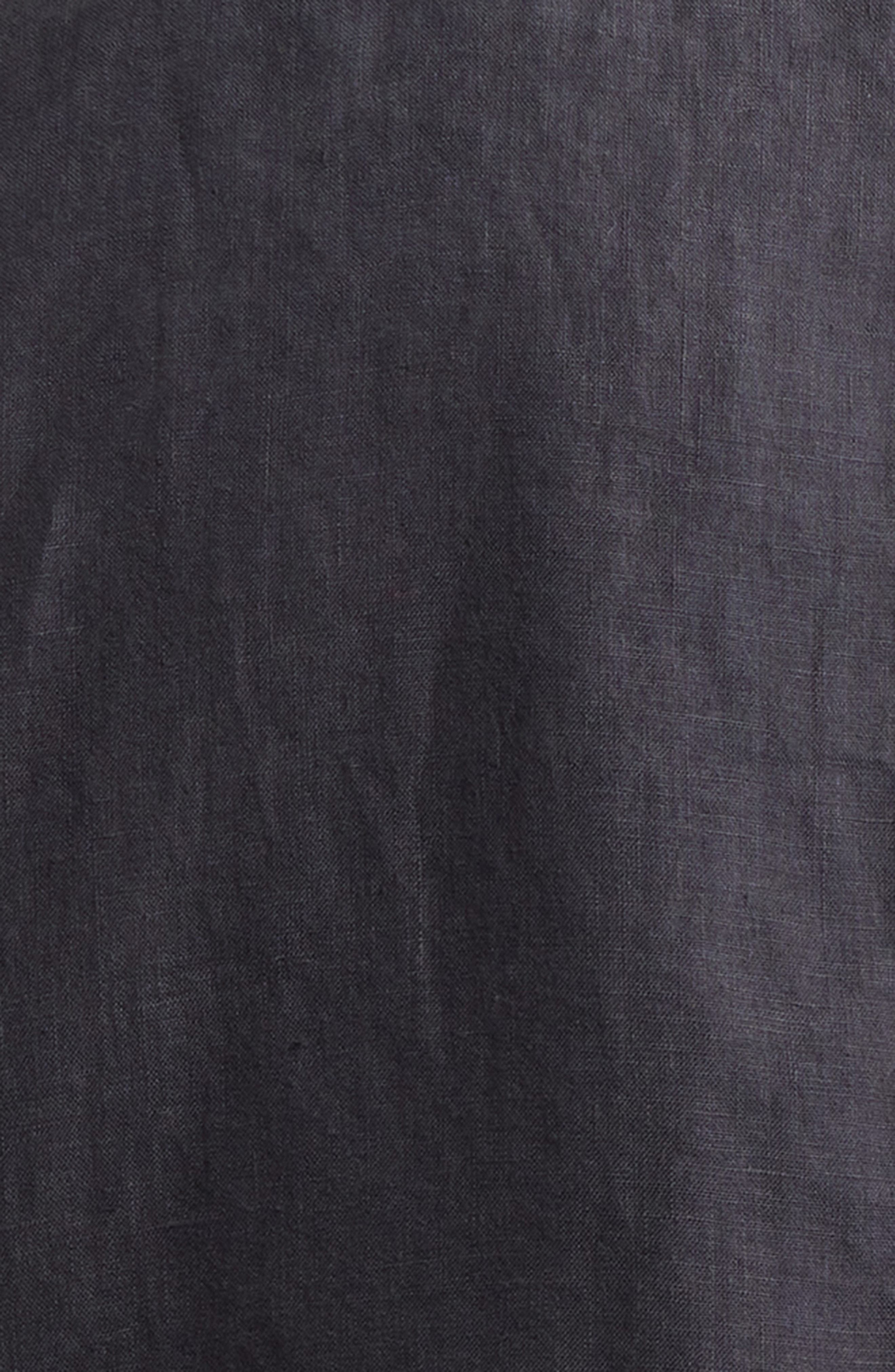 rag & bone Angus Linen Shirt Jacket in Black at Nordstrom - 5