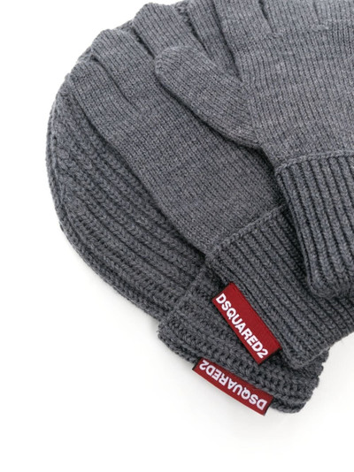 DSQUARED2 set-of-two wool beanie outlook