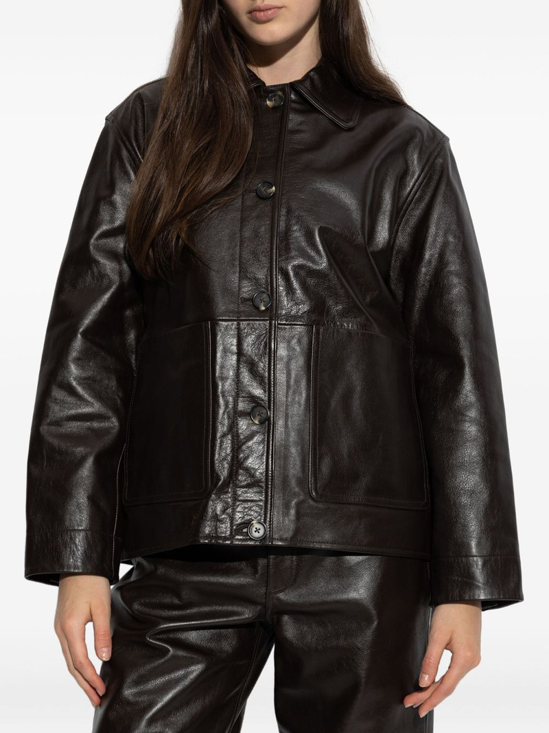 panelled leather jacket 3