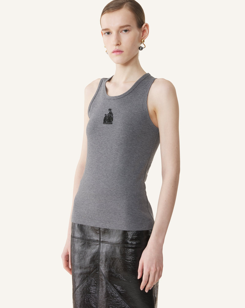 MOTHER AND DAUGHTER EMBROIDERED JERSEY TANK TOP 3