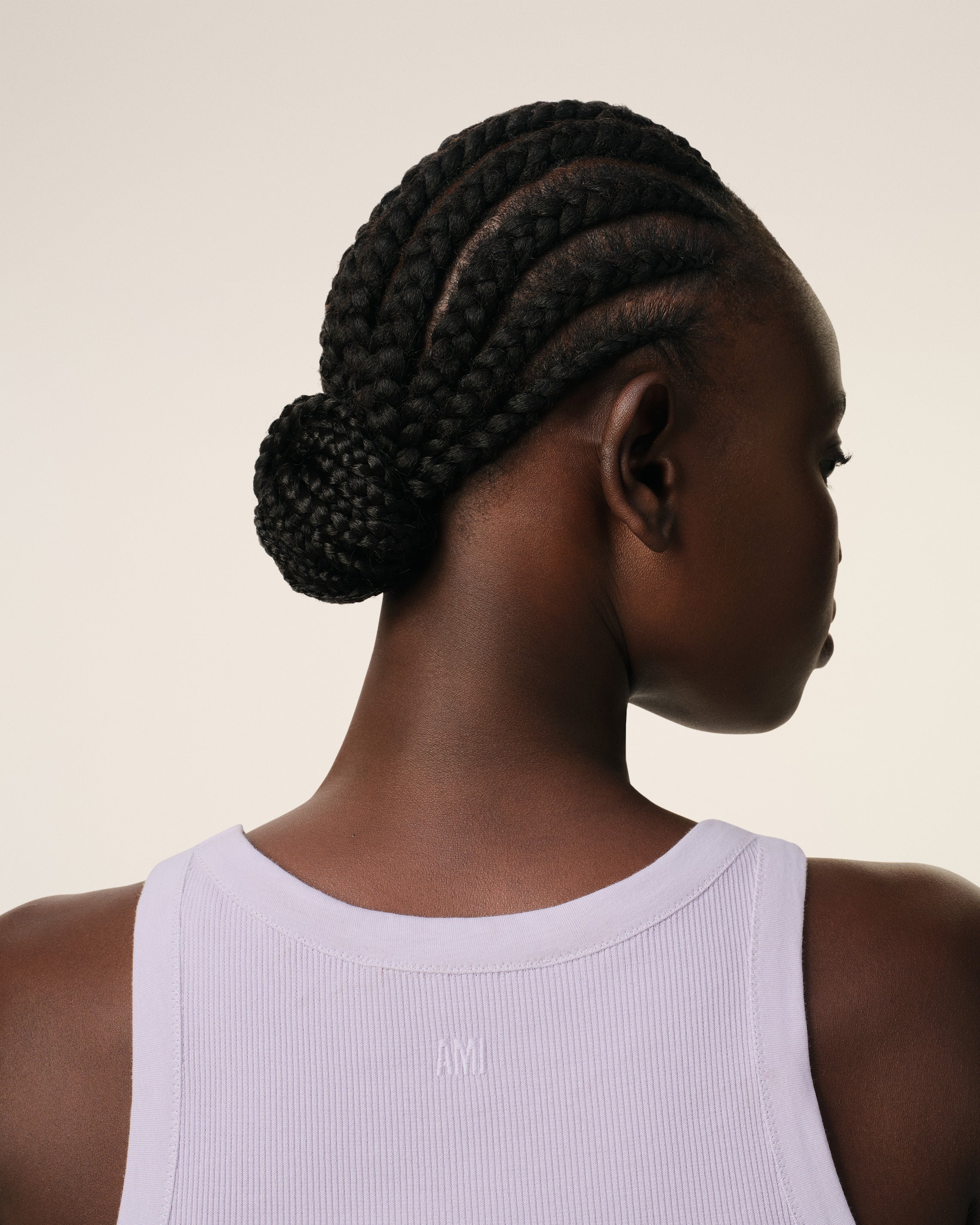 PURPLE COTTON RIB AMI DE COEUR TANKTOP - 4