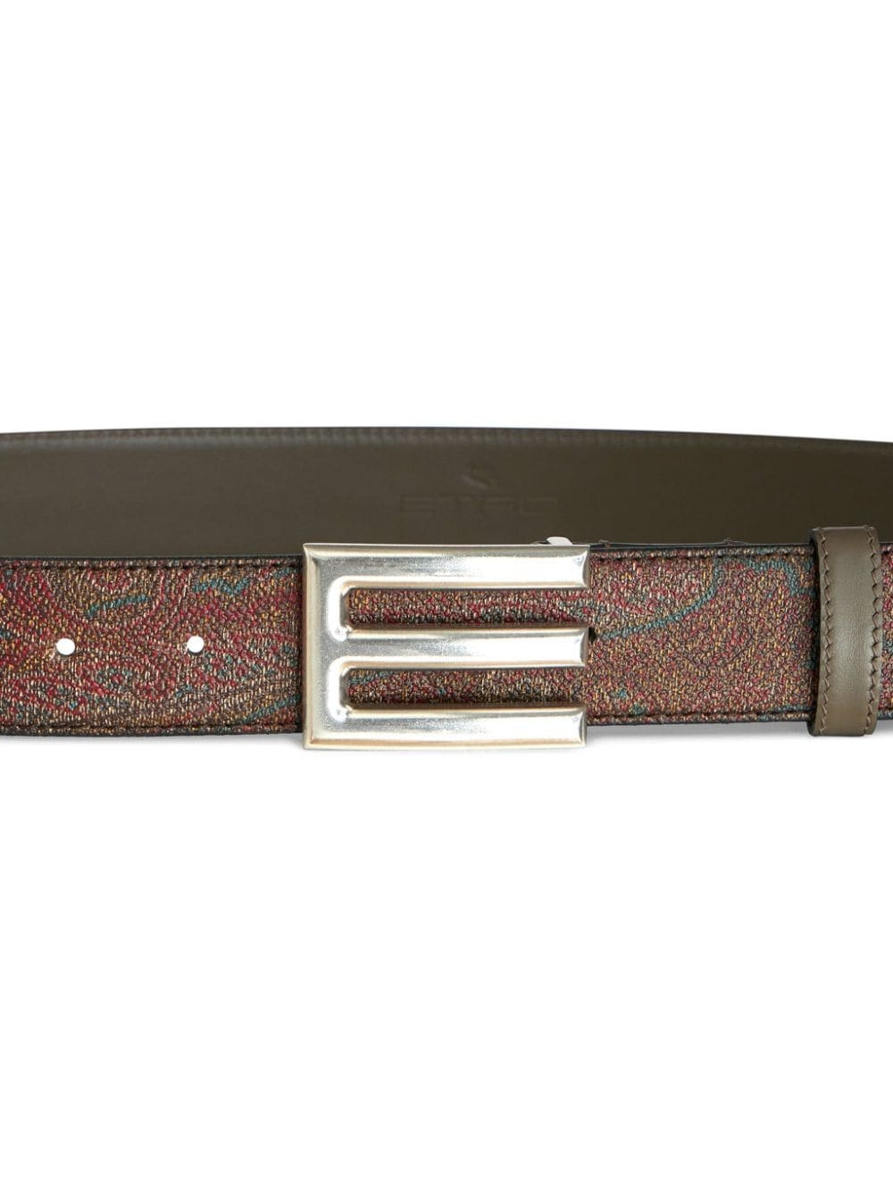 logo-buckle paisley-print belt - 2