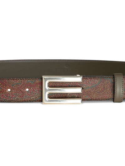 Etro logo-buckle paisley-print belt outlook