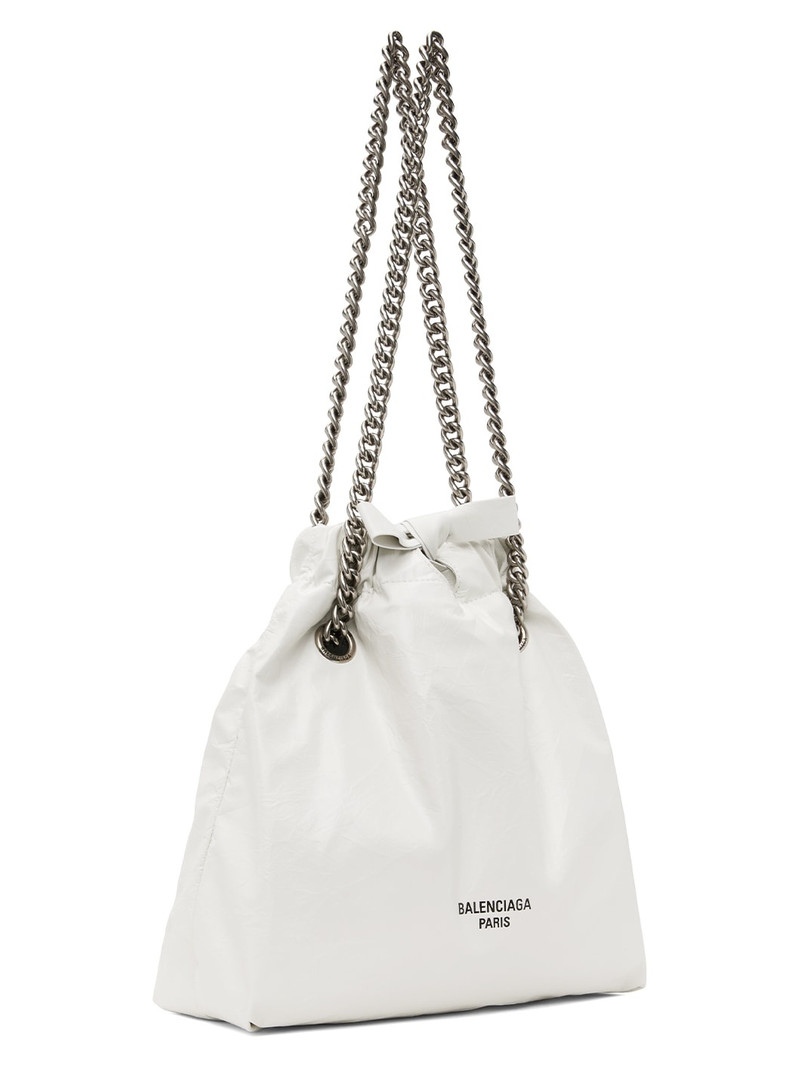 BALENCIAGA White Small Crush Tote outlook