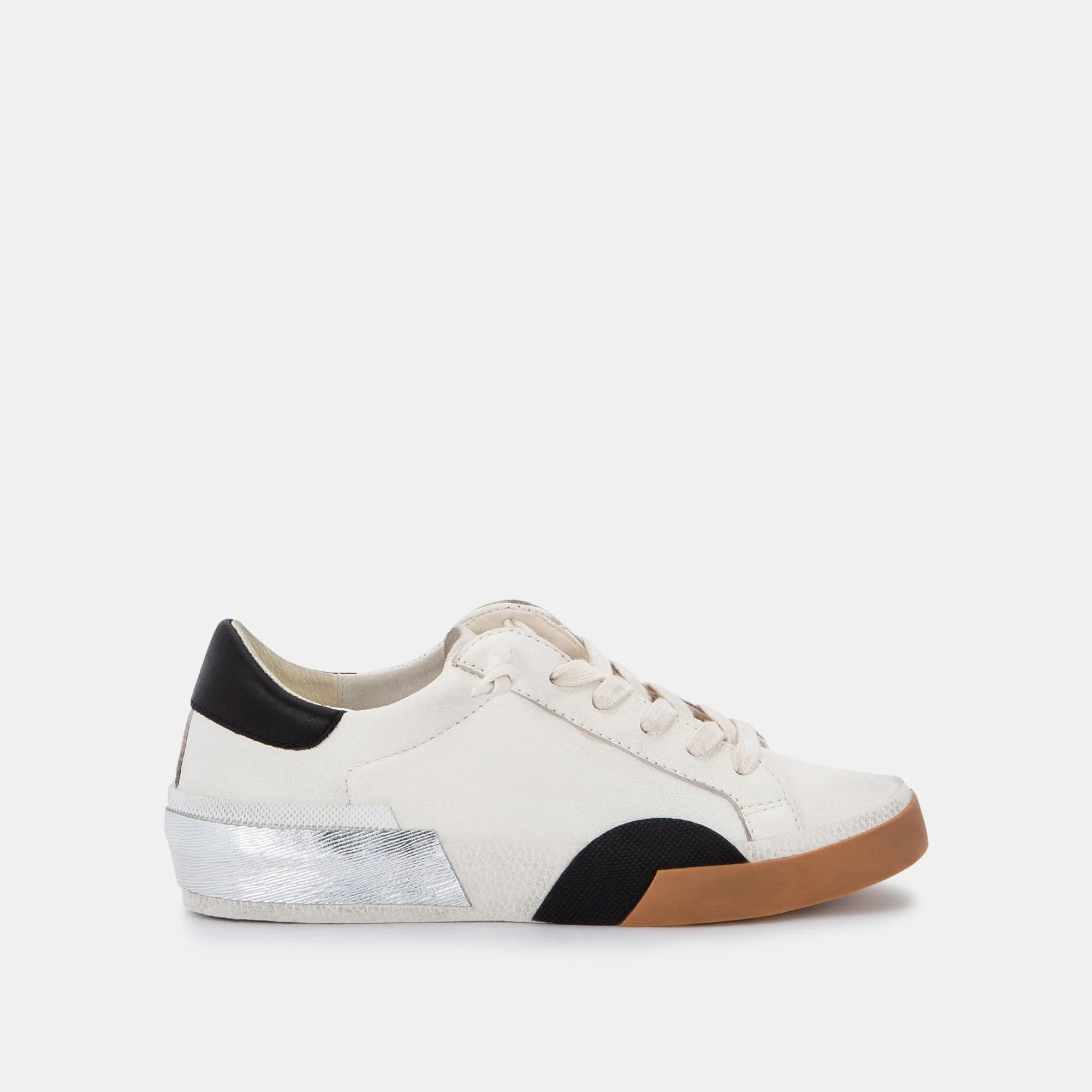 ZINA SNEAKERS WHITE BLACK LEATHER - 1