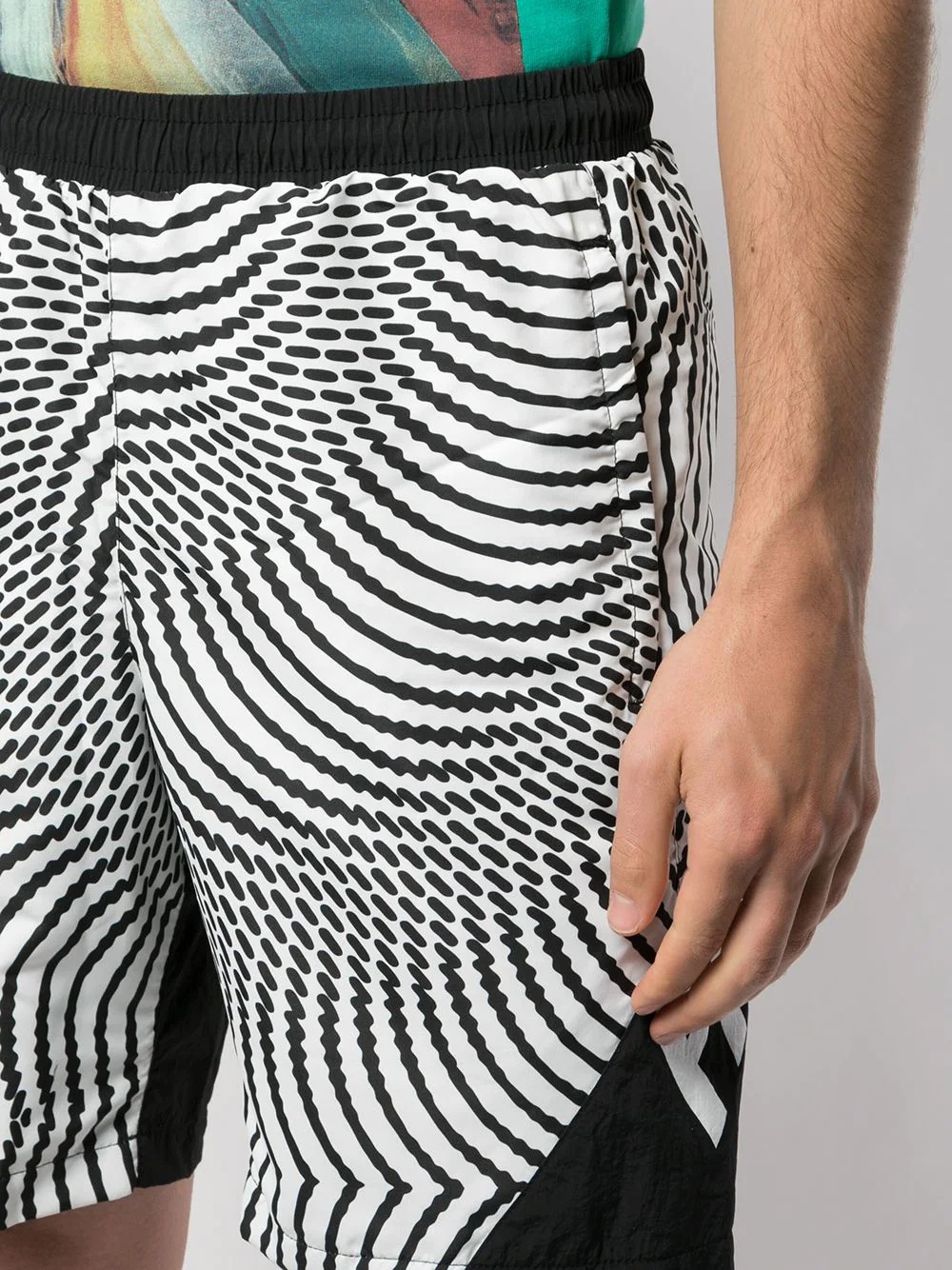 swirl print shorts - 5
