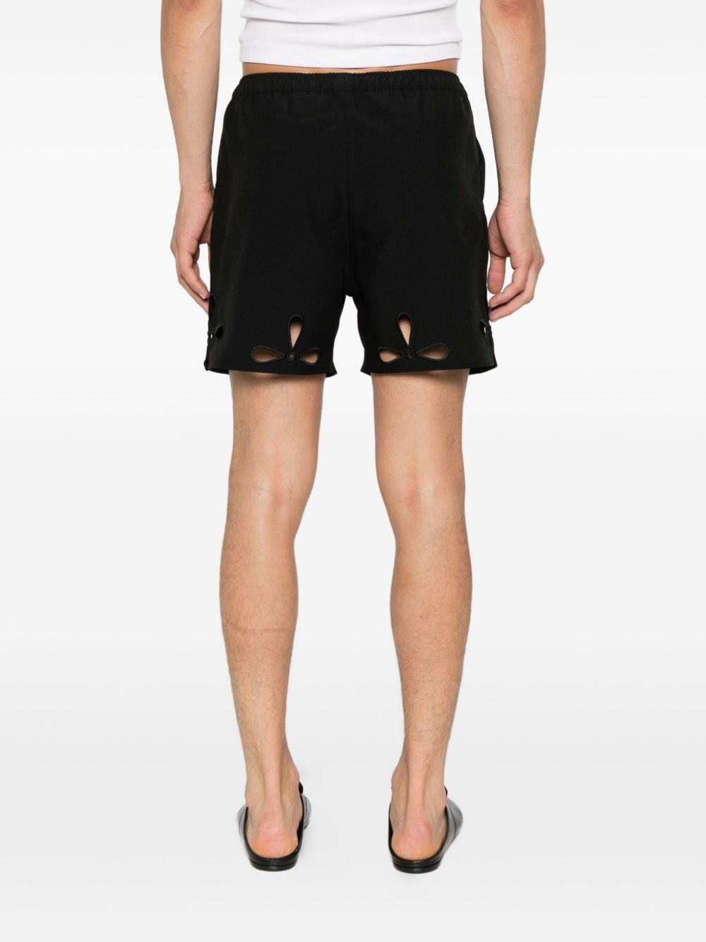 petal cut-out shorts - 4