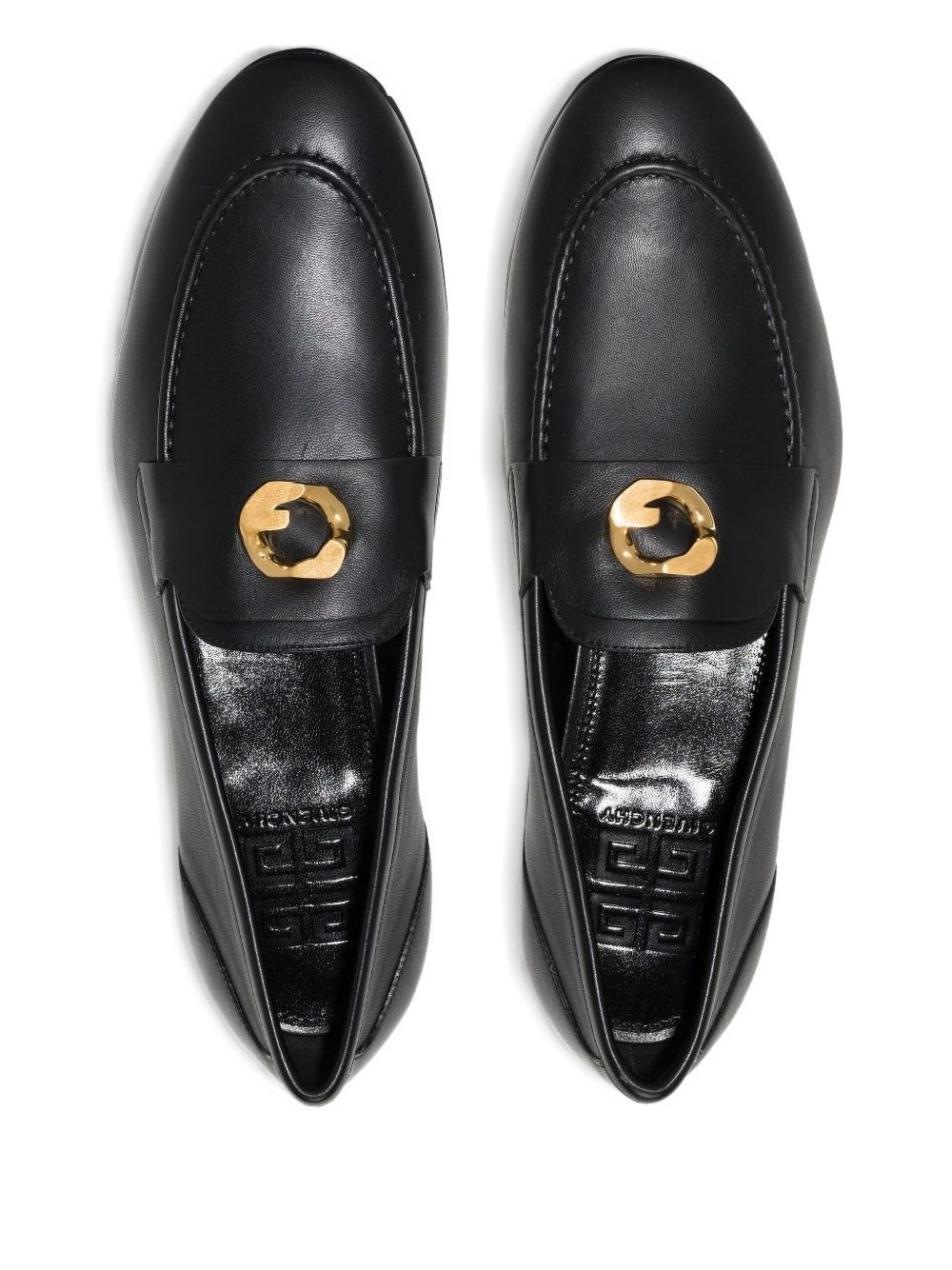 G Chain leather loafers - 3