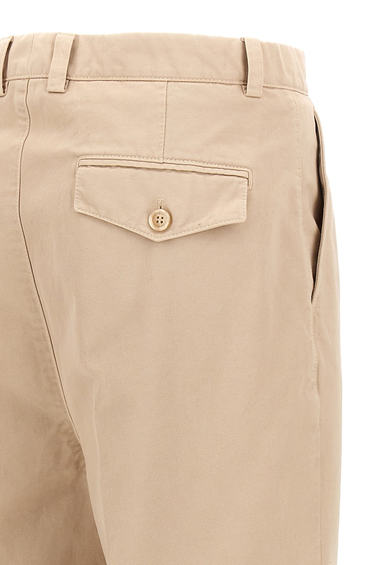 Cotton pants with front pleats - 4