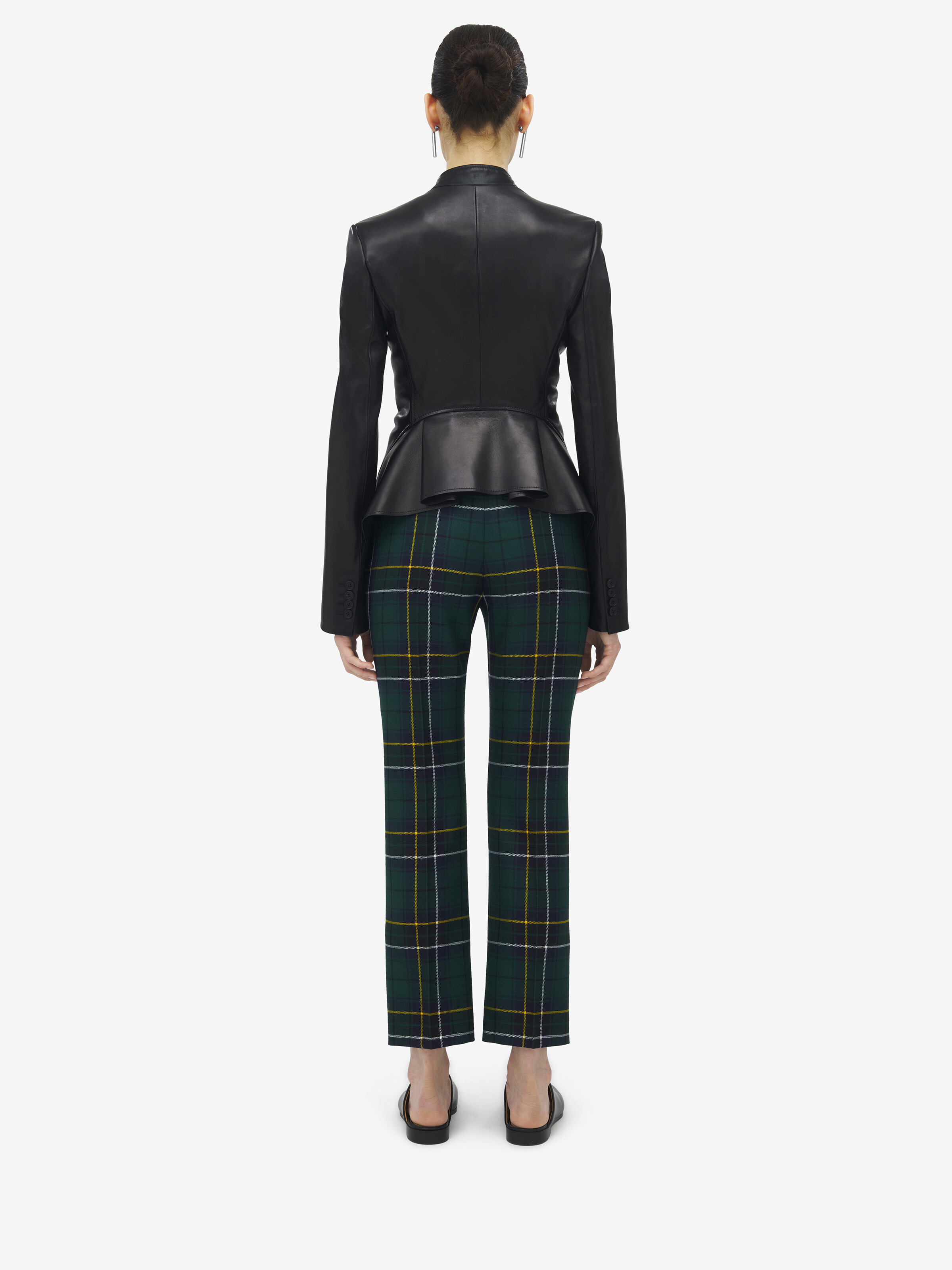 Peplum Tailored Leather Jacket - 5