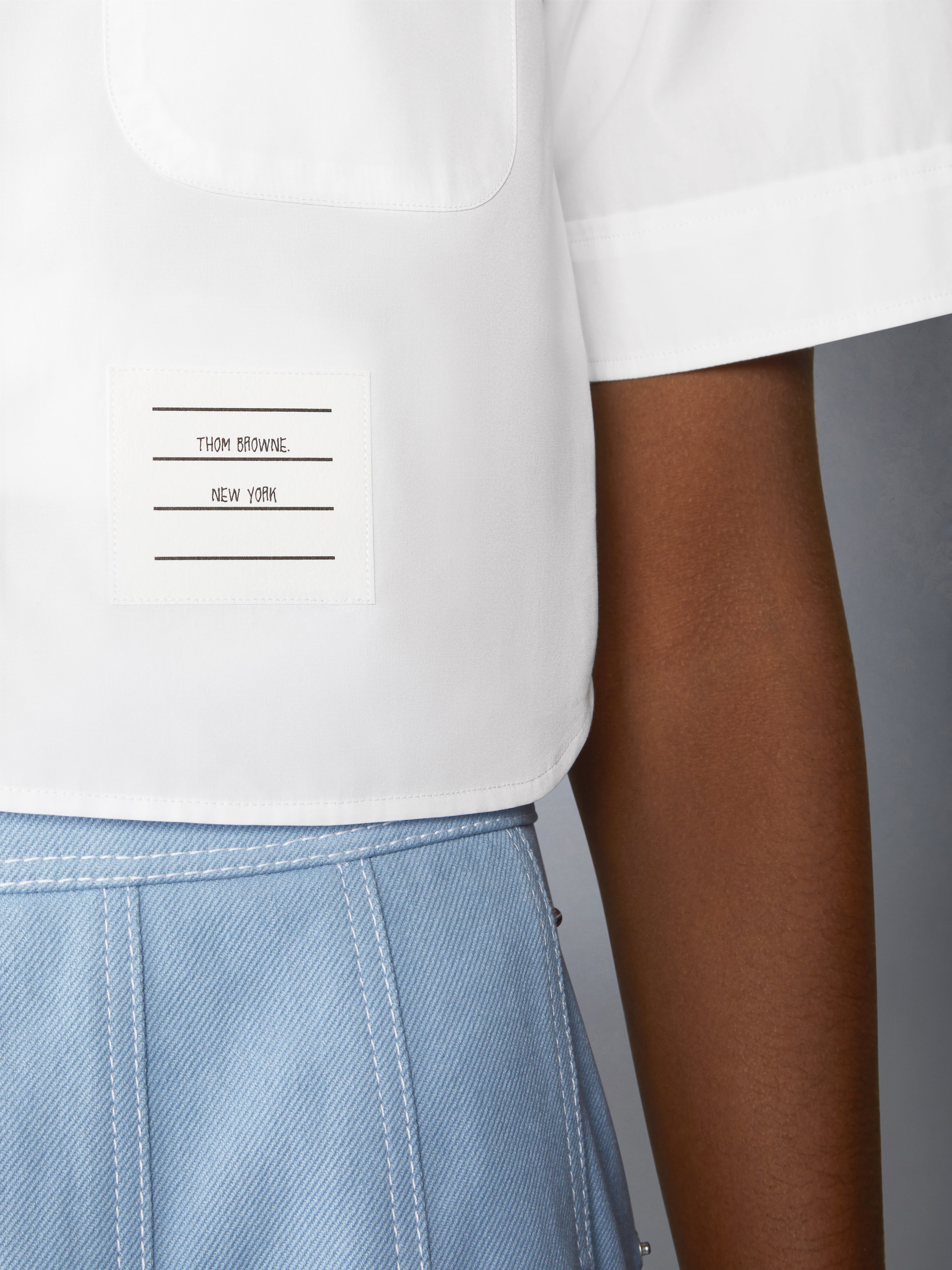 POPLIN CROPPED SHORT SLEEVE SHIRT - 5