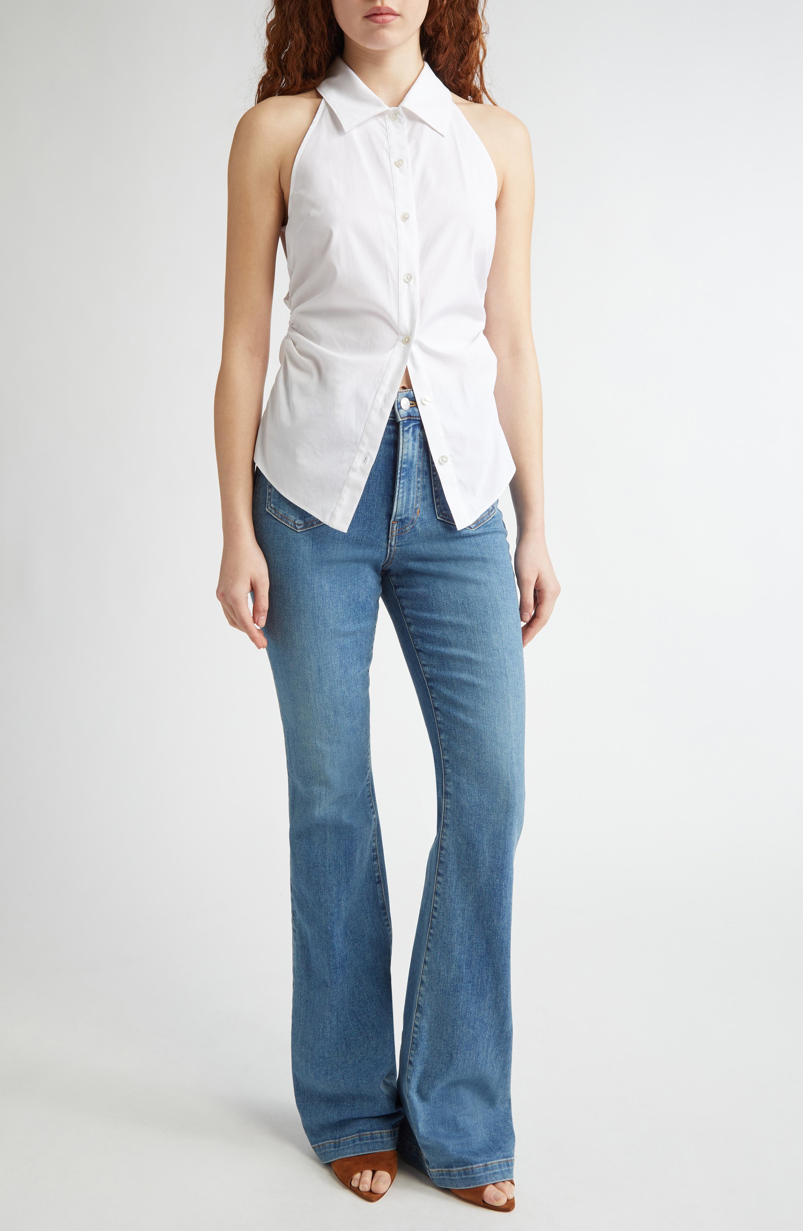 Veronica Beard Beverly High Waist Skinny Flare Jeans in Enough Said at Nordstrom - 2