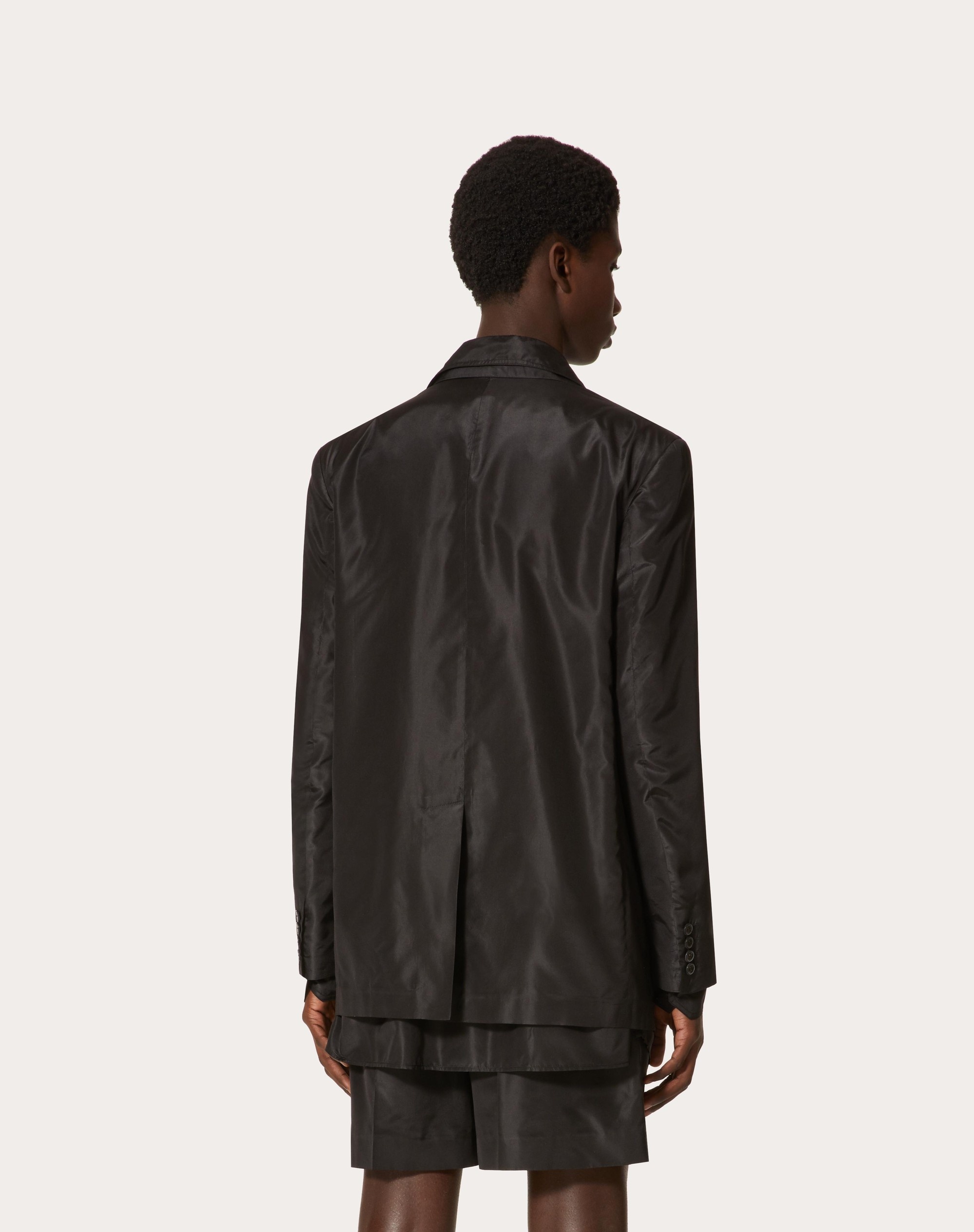 DOUBLE-BREASTED WASHED TAFFETA JACKET - 4