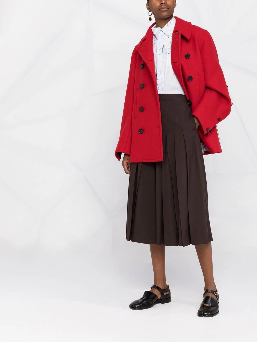 pleated cropped trousers - 2