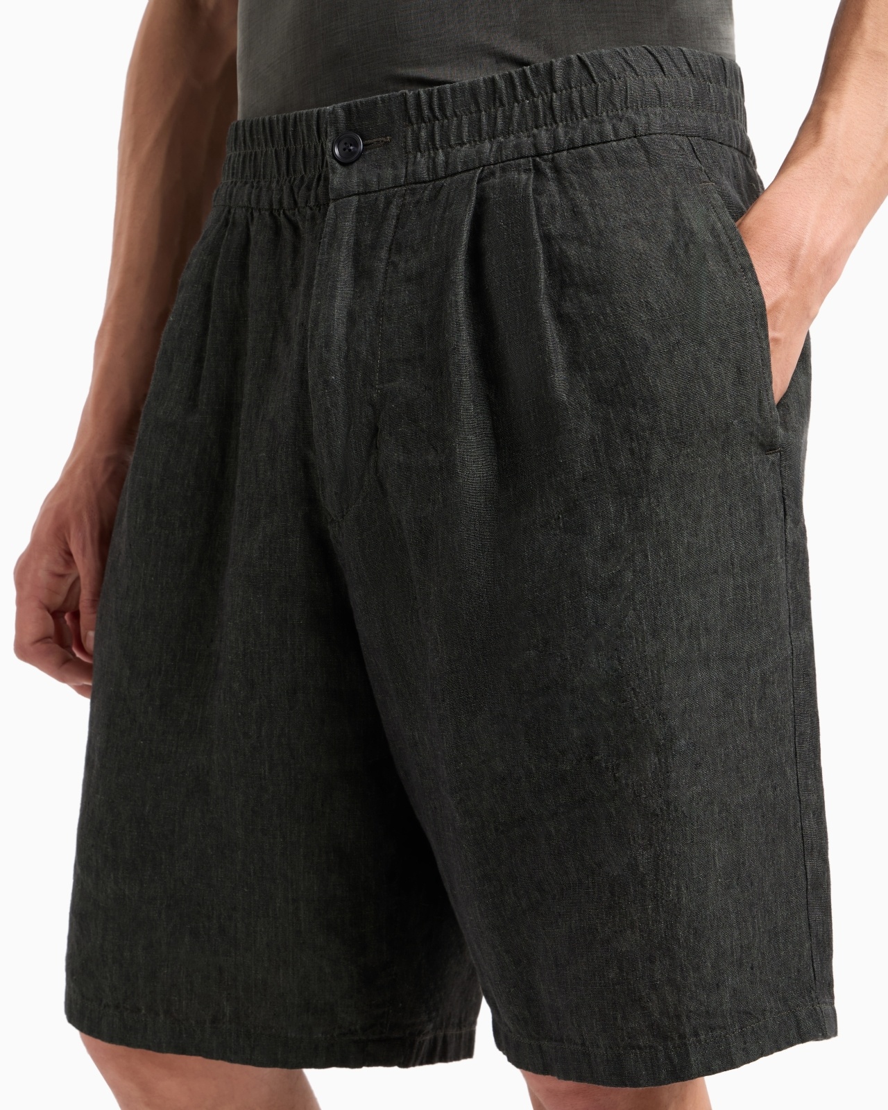LINEN BERMUDA SHORTS - 5