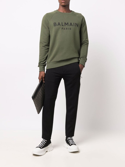 Balmain logo print sweatshirt outlook