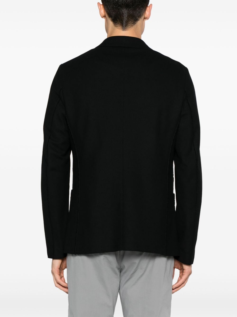 notched-lapels single-breasted blazer - 4